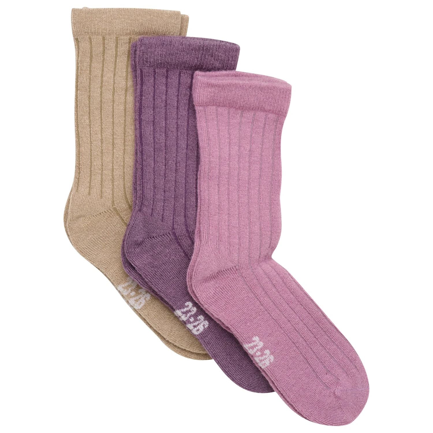 Детски спортни чорапи Minymo Kid's Wool Socks Rib 3-Pack Sports socks - Orchid Haze