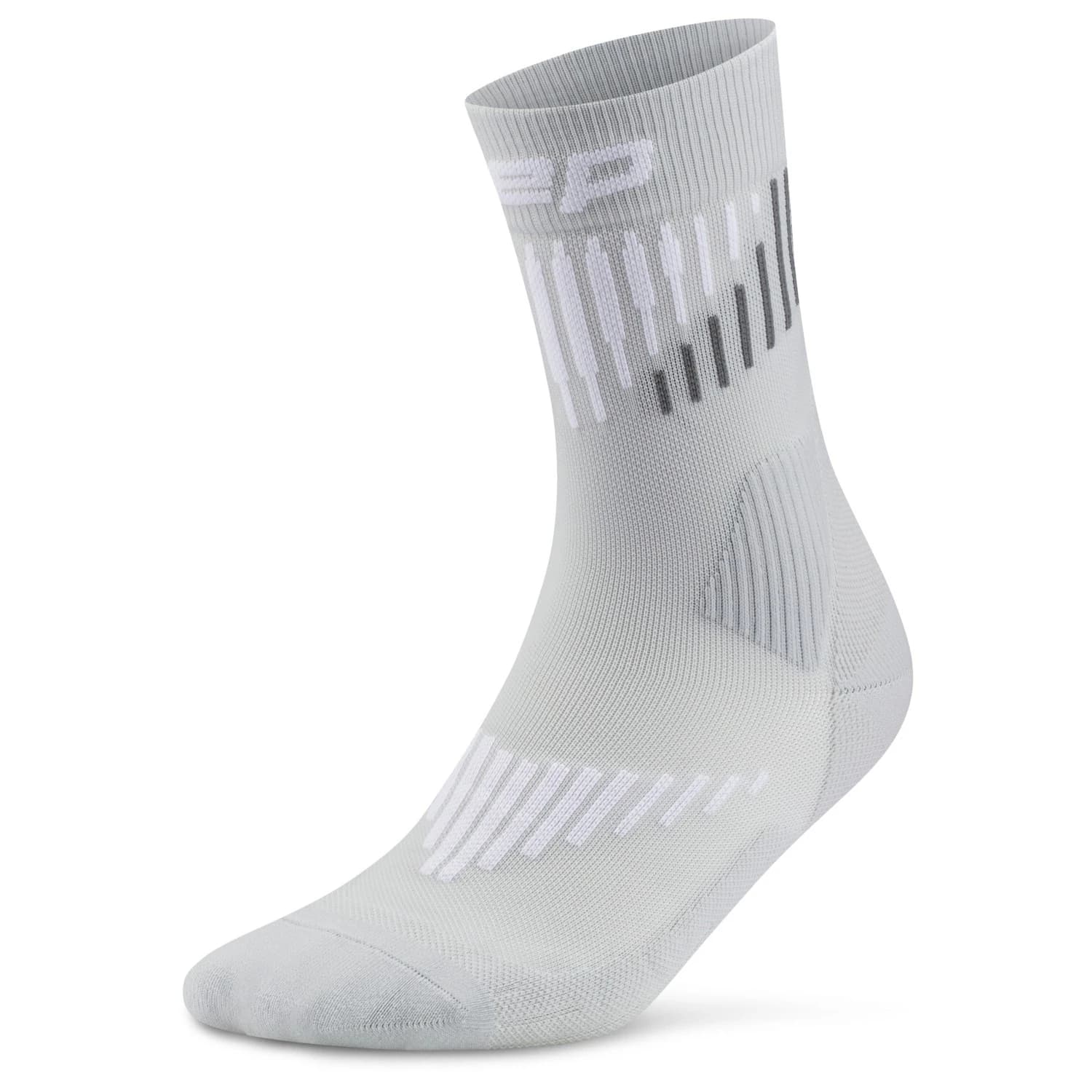 Мъжки компресионни чорапи CEP Core Run Merino Mid Cut 3.0 Compression socks - Grey / White