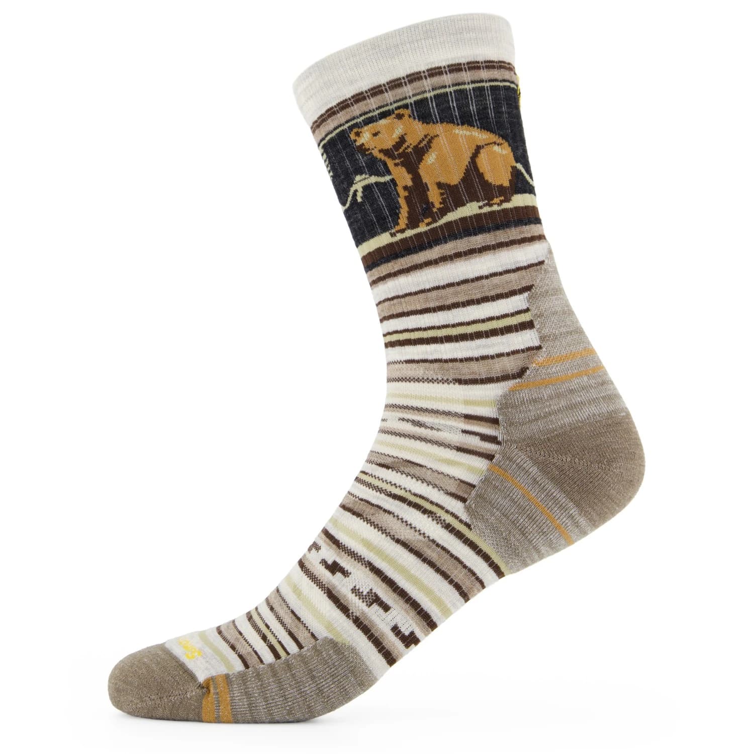 Туристически чорапи Smartwool Hike Targeted Cushion Bear Stripe Mid Crew Socks Walking socks - Ash