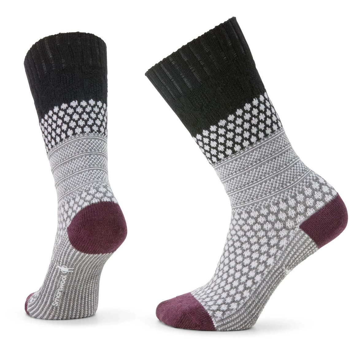 Дамски спортни чорапи Smartwool Women's Everyday Cozy Popcorn Cable Crew Socks Sports socks - Black