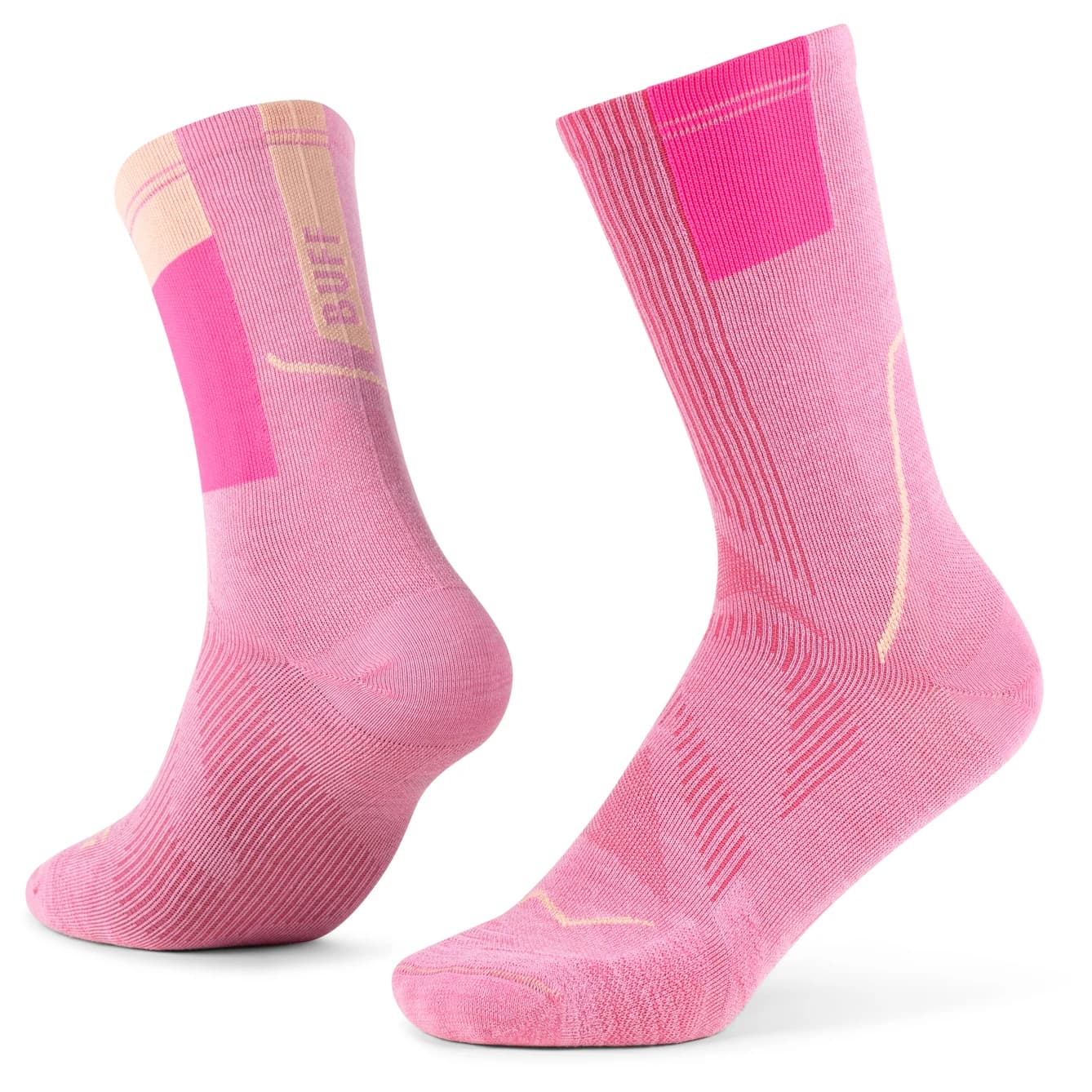 Чорапи за бягане Buff Coolnet Crew Sock Running socks - Pink