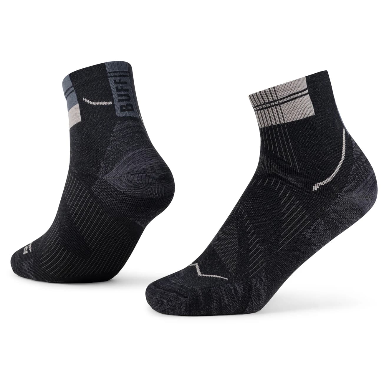 Чорапи за бягане Buff Coolnet Quarter Sock Running socks - Black
