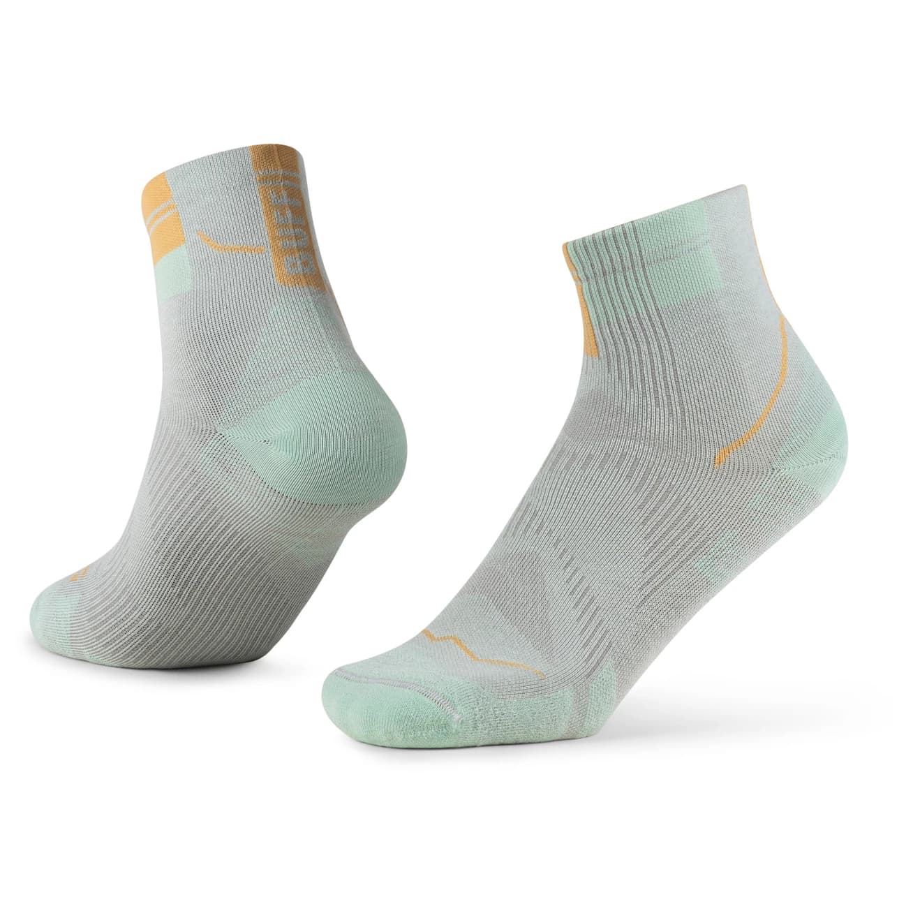 Чорапи за бягане Buff Coolnet Quarter Sock Running socks - Seagrove Green