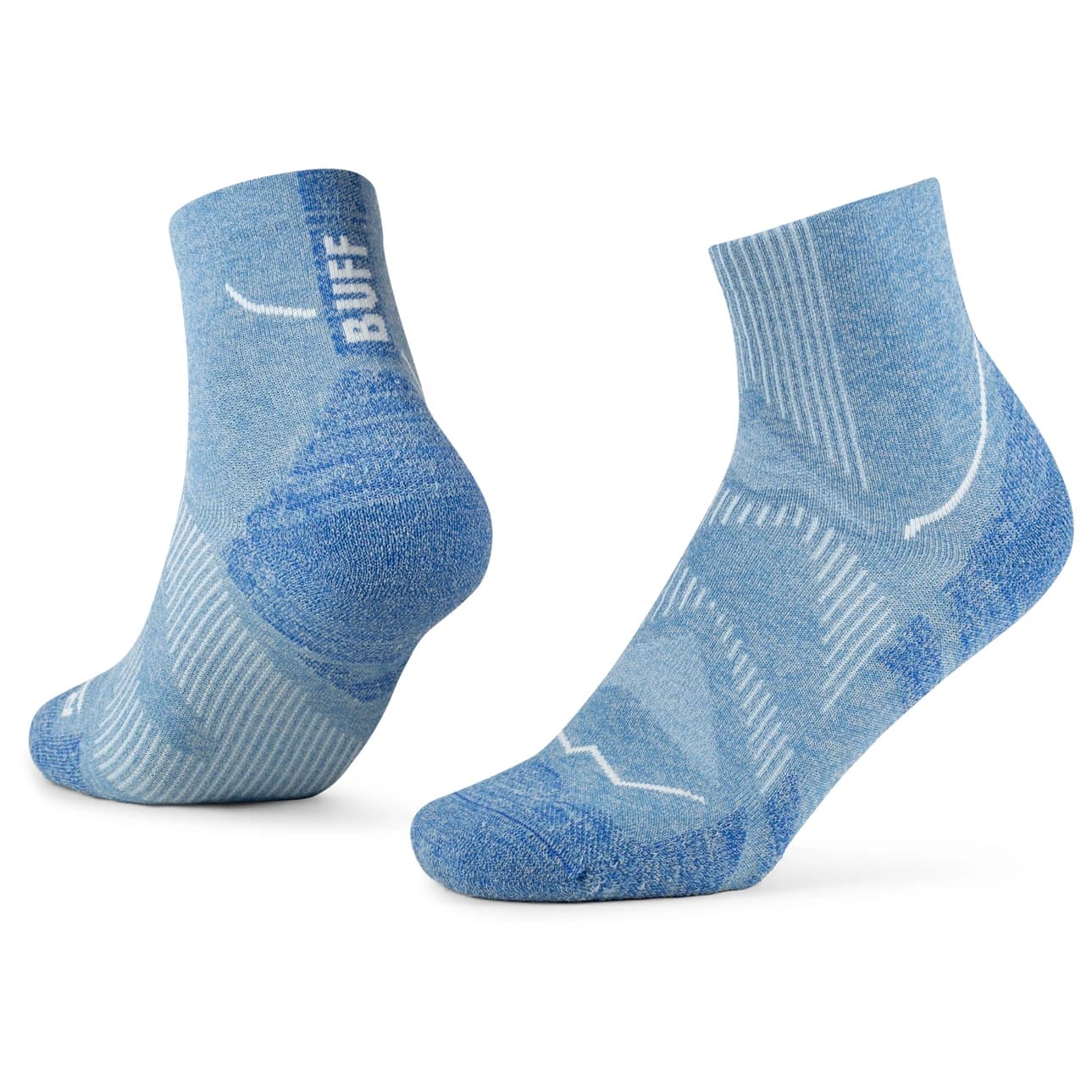 Чорапи за бягане Buff Dryflx Quarter Sock Running socks - Washed Blue