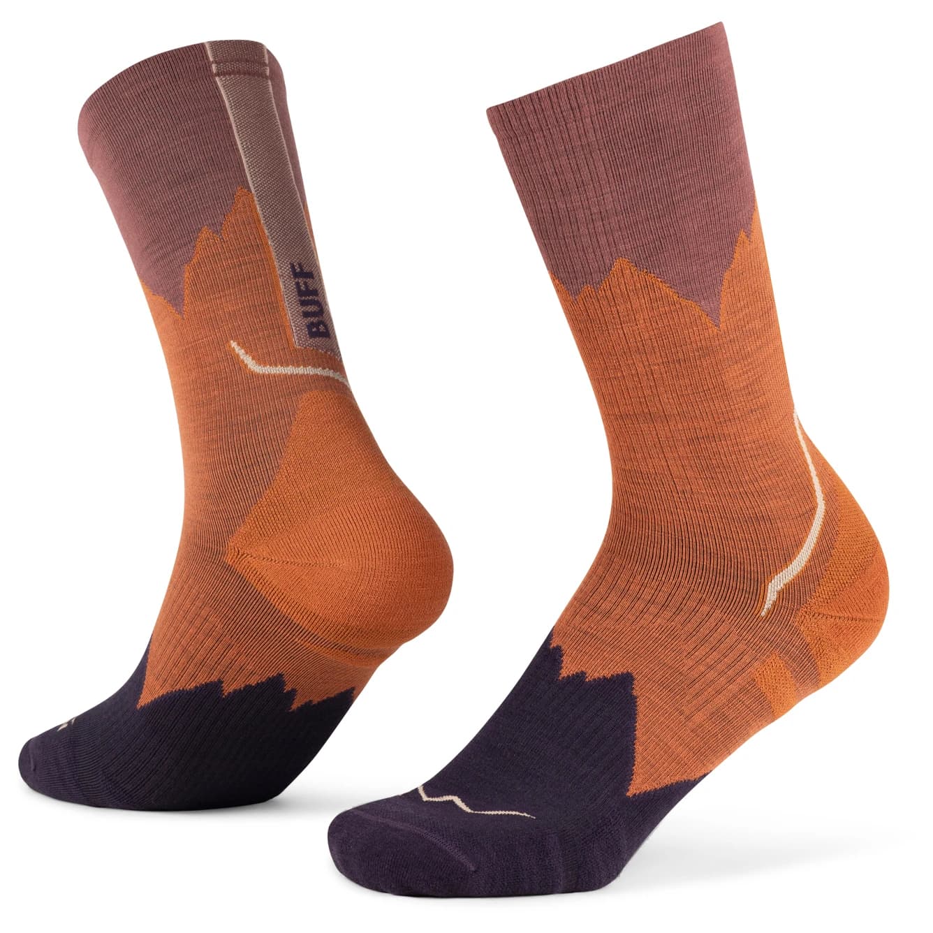 Мериносови чорапи Buff Merino Lightweight Crew Sock LWC3 Merino socks - Ginger