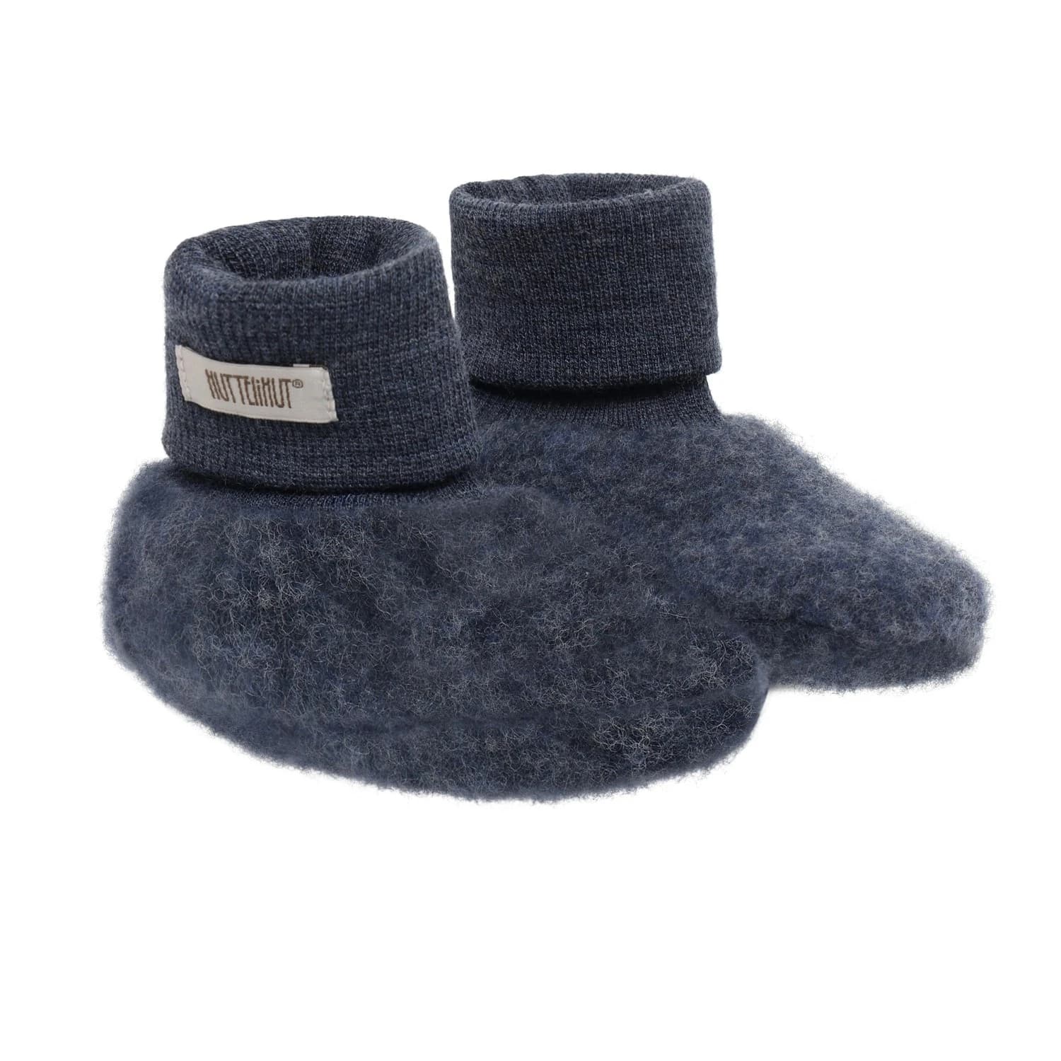 Детски мериносови чорапи Huttelihut Kid's Footies Wool Fleece 2-Layer Merino socks - Ombre Blue Melange
