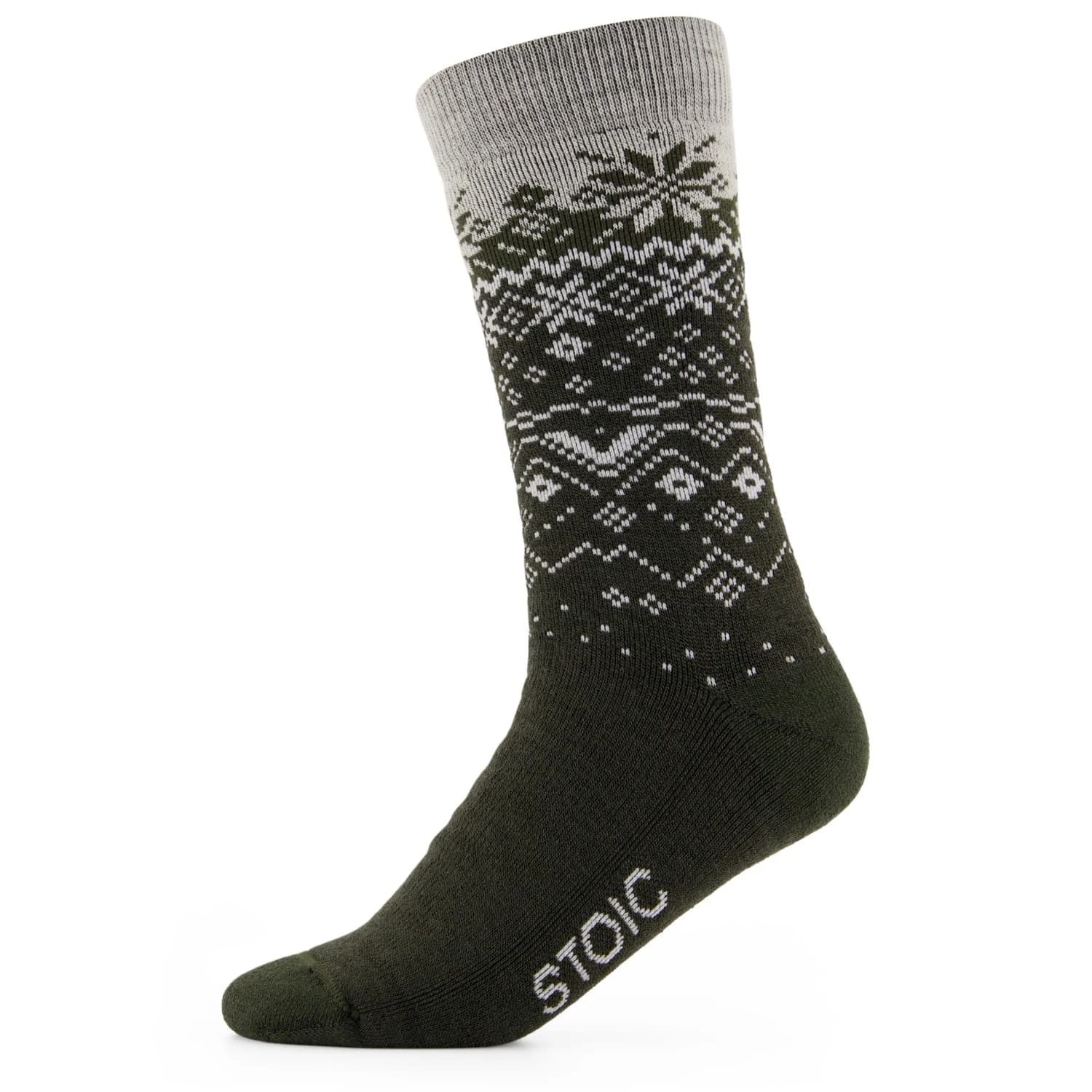 Спортни чорапи Stoic Merino Warmwool Scandic Socks Merino socks - Dark Green / White