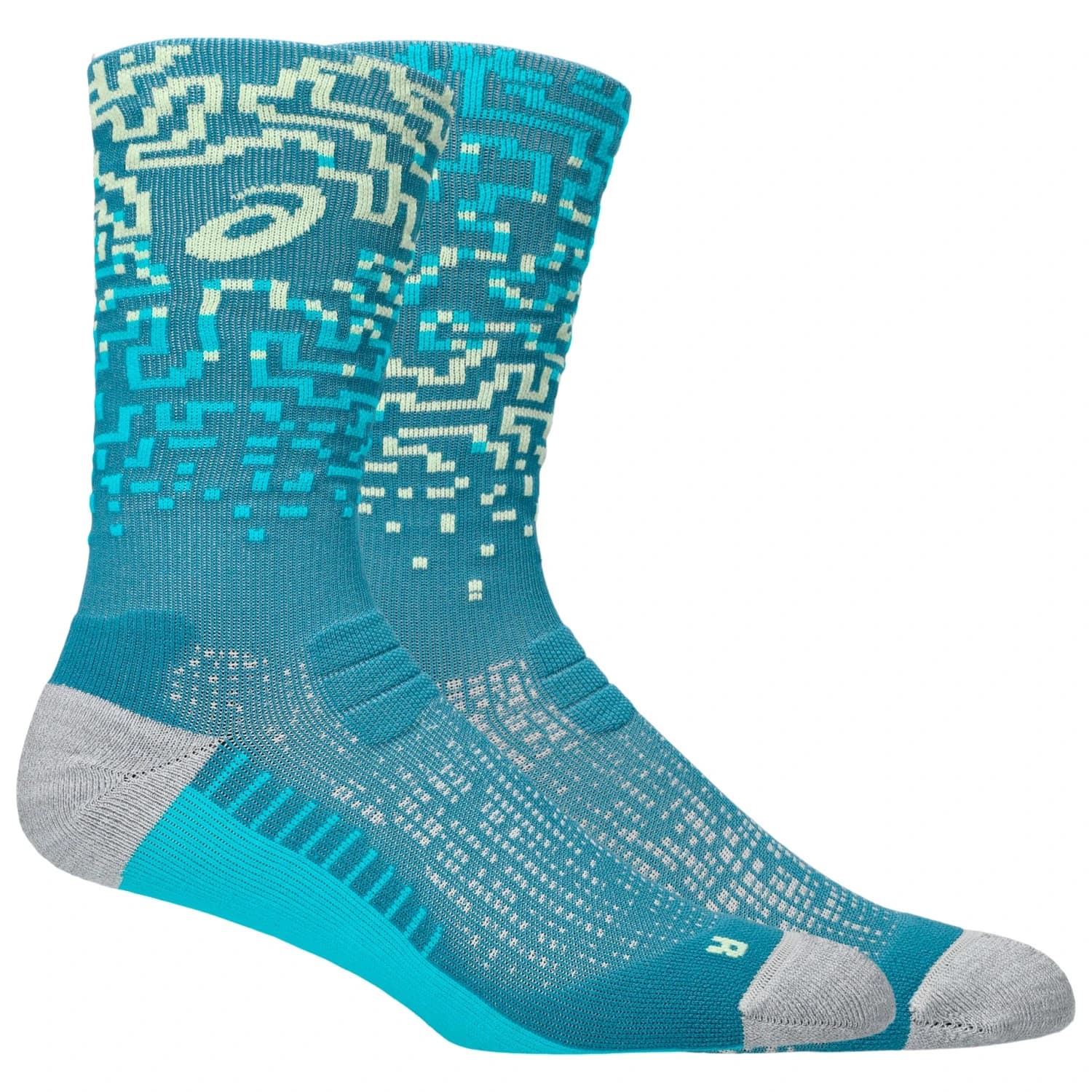 Чорапи за бягане Asics Performance Run Sock Crew Running socks - Foggy Teal / Energy Aqua