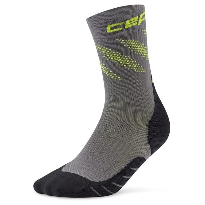 Мъжки чорапи за бягане Cep Run Edt. Elliptic Socks Mid Cut Running socks - Dark Grey / Lime