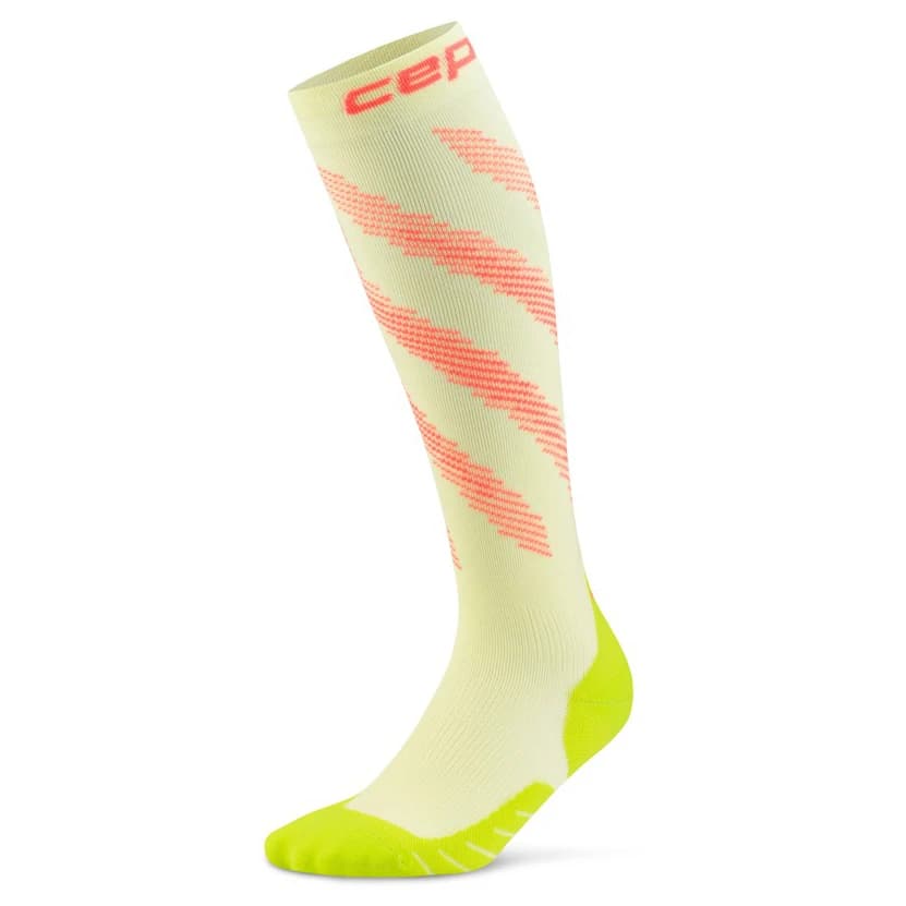 Мъжки компресионни чорапи CEP Run Edt. Elliptic Socks Tall Compression socks - lime/neon coral