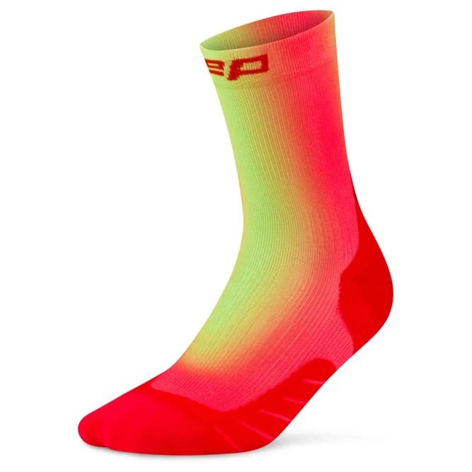 Мъжки туристически чорапи CEP Run Edt. Gradient Socks Mid Cut 5.0 Running socks - Neon Coral / Red