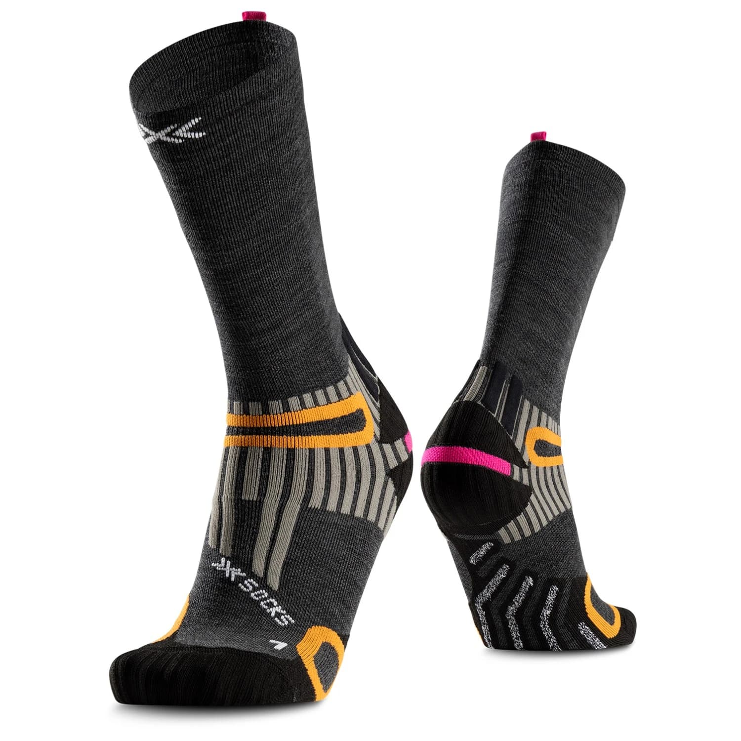 Туристически чорапи X-Socks Hike Anatomix Merino Crew Walking socks - Heather Grey