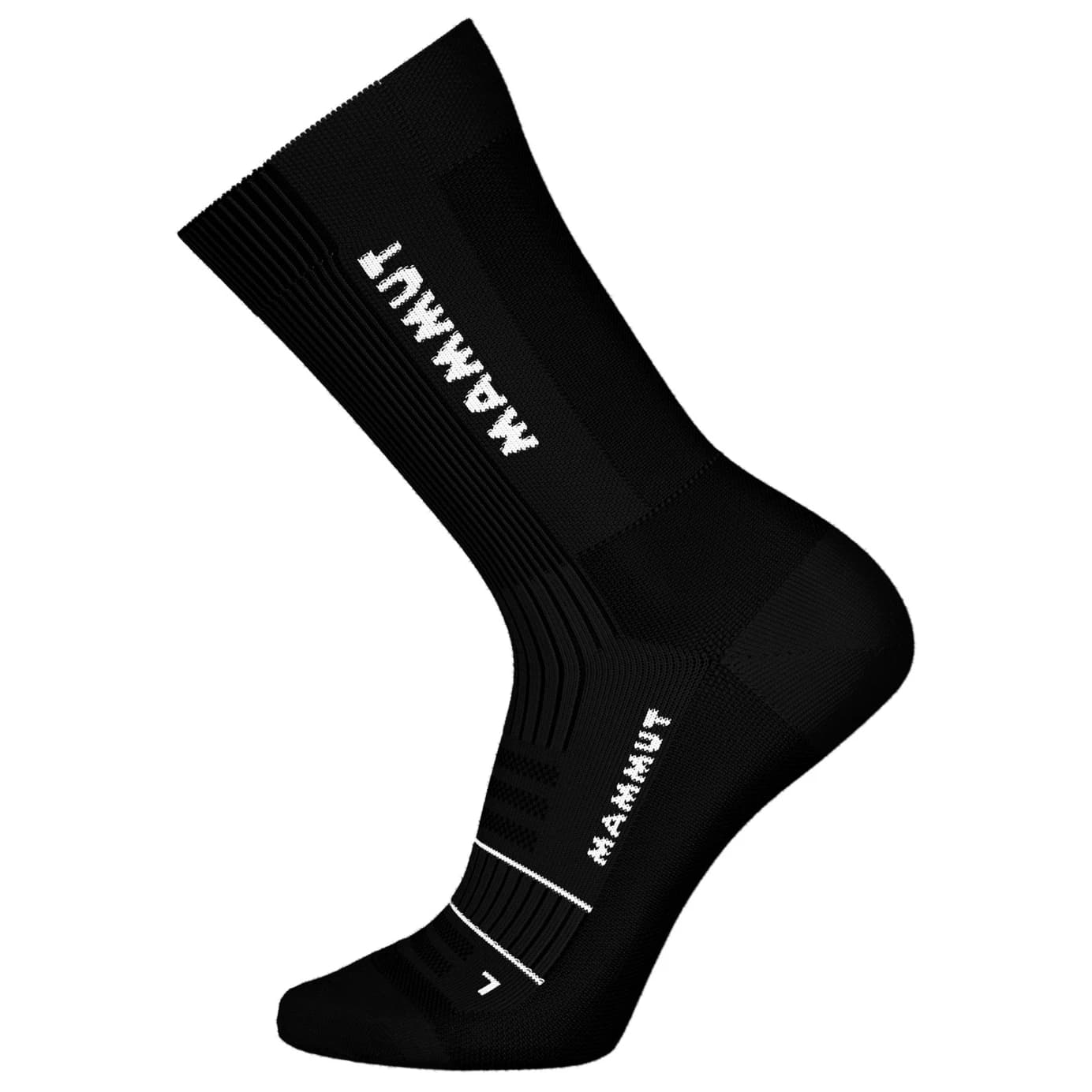 Чорапи за бягане Mammut Trail Running Targeted Cushion Crew Running socks - Black / White