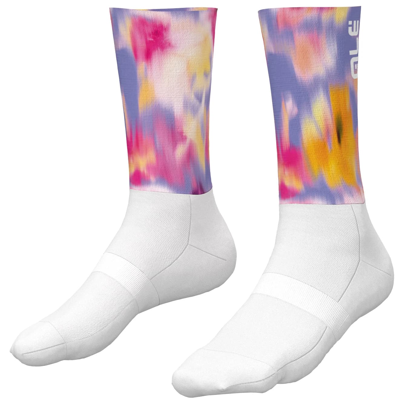 Чорапи за колоездене Alé 21cm Aero Socks Cycling socks - Pink Combo
