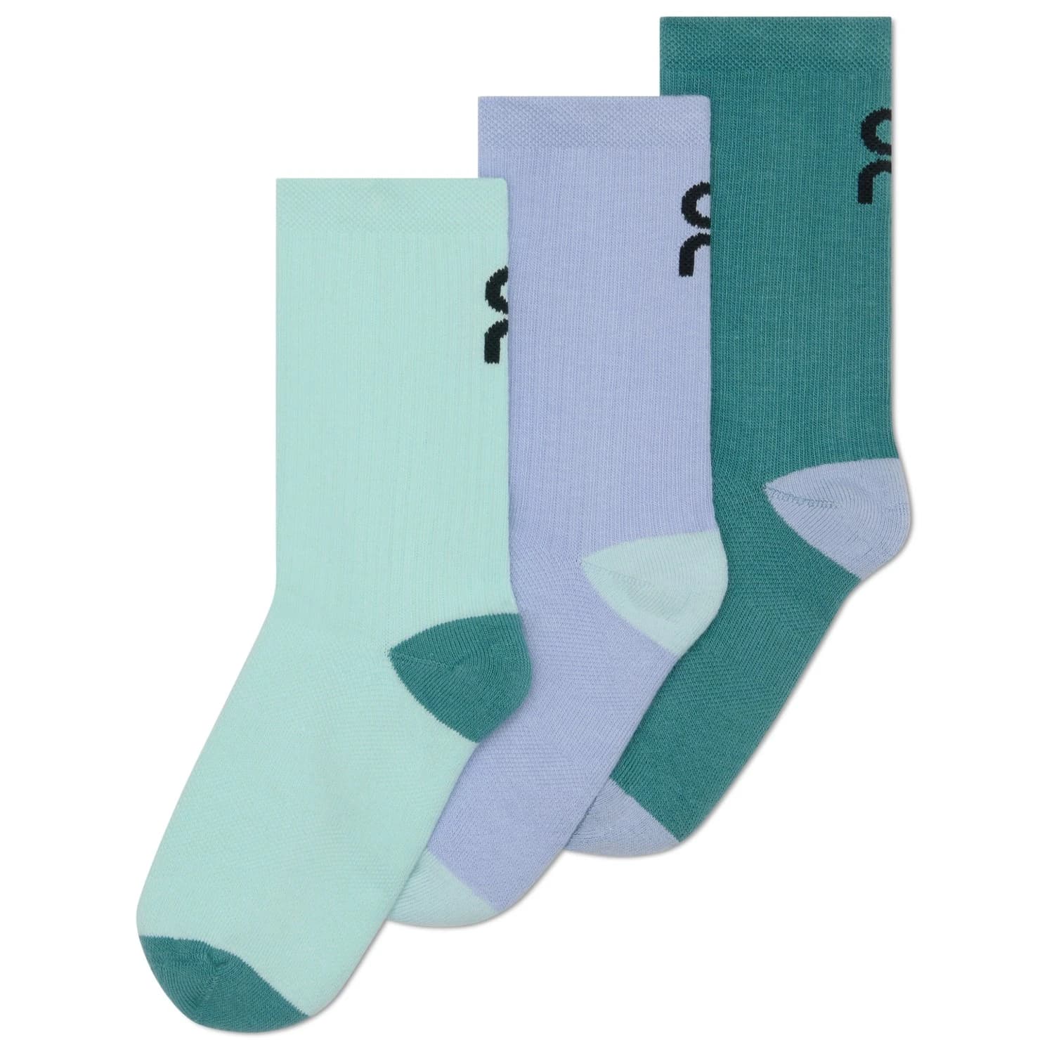 Детски спортни чорапи On Kid's Logo Sock High 3-Pack Sports socks - Celeste / Storm