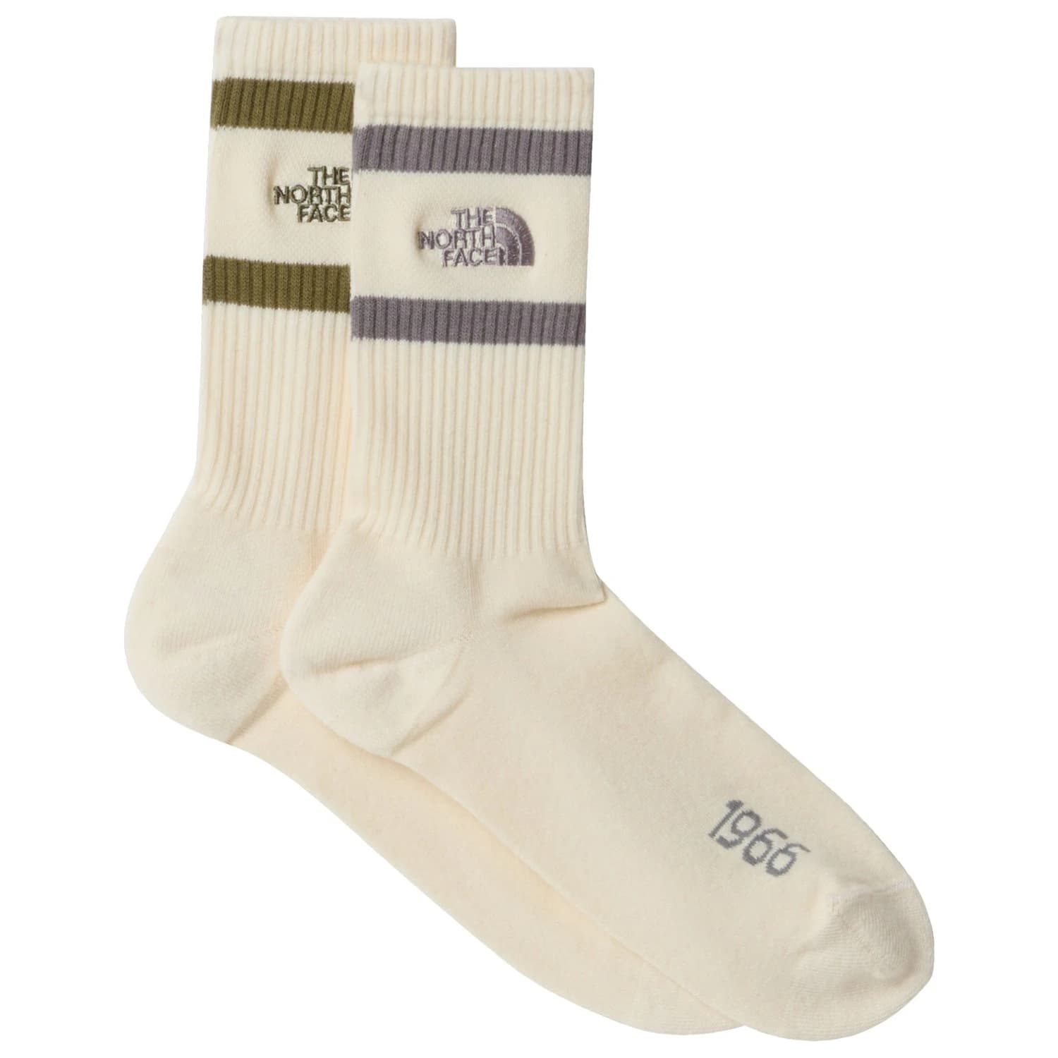 Мъжки спортни чорапи The North Face Everyday Crew Heritage Stripe Sock 2-Pack Sports socks - Raw Undyed