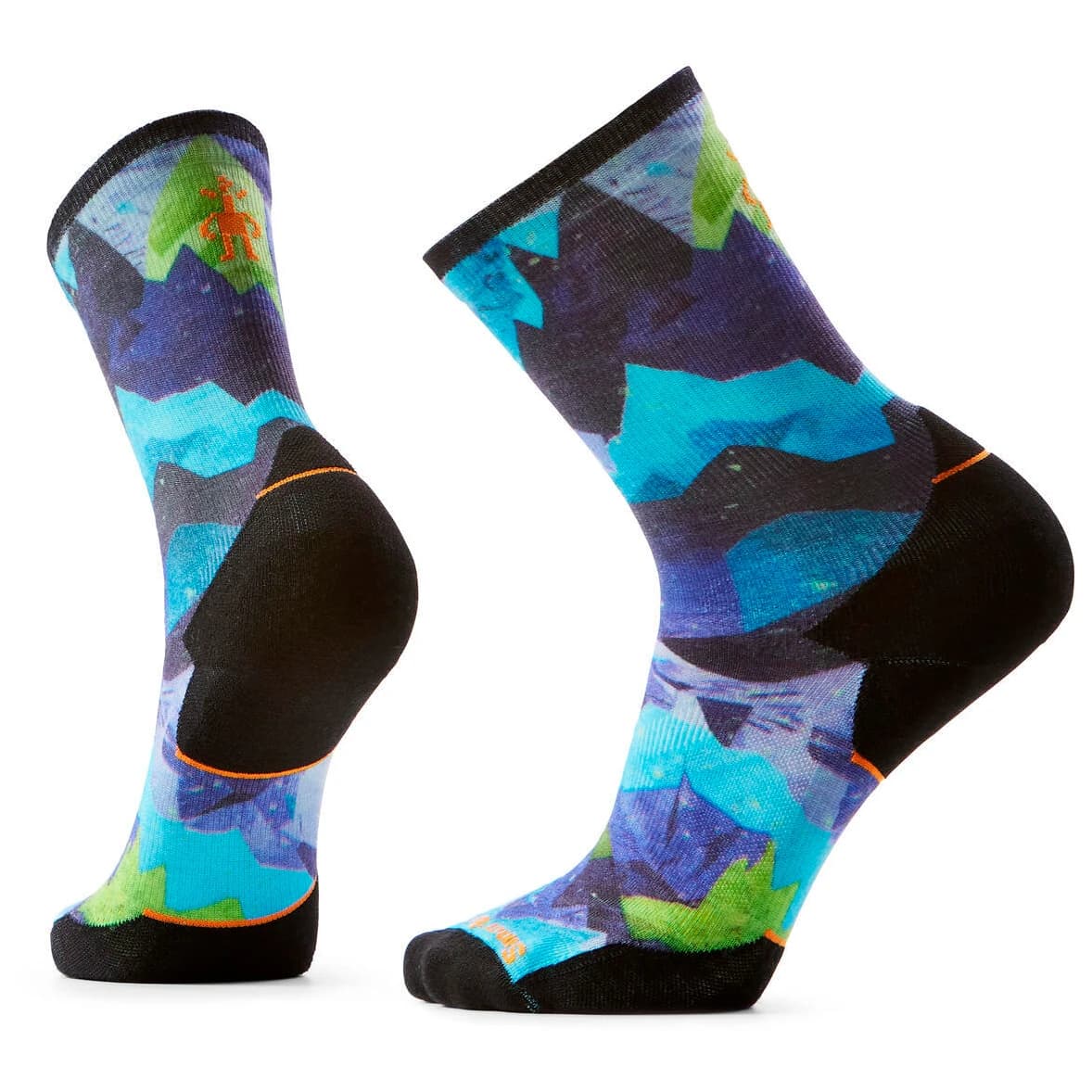 Чорапи за бягане Smartwool Trail Run Targeted Cushion Summit Sector Crew Running socks - Nightfall Blue