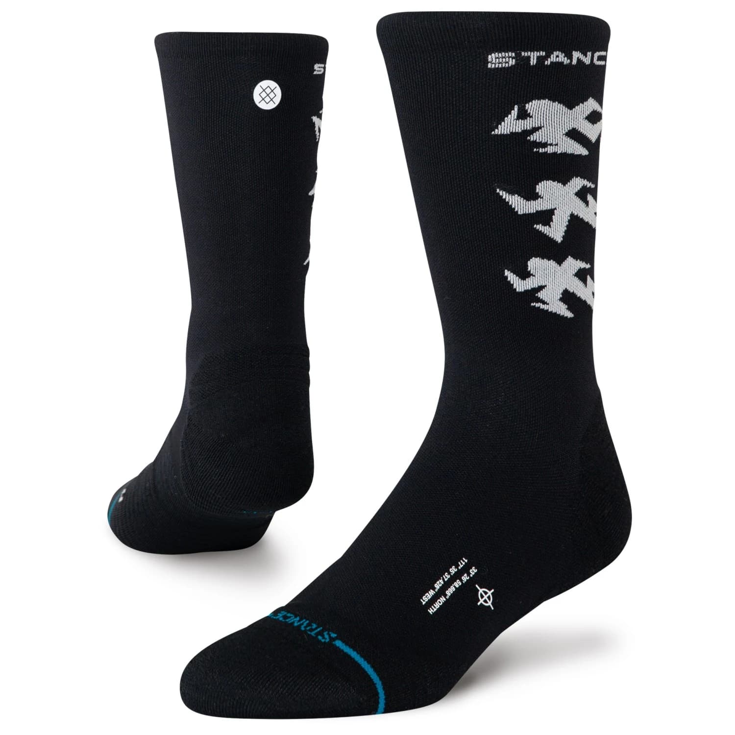 Спортни чорапи Stance Runner Light Crew Sports socks - Black