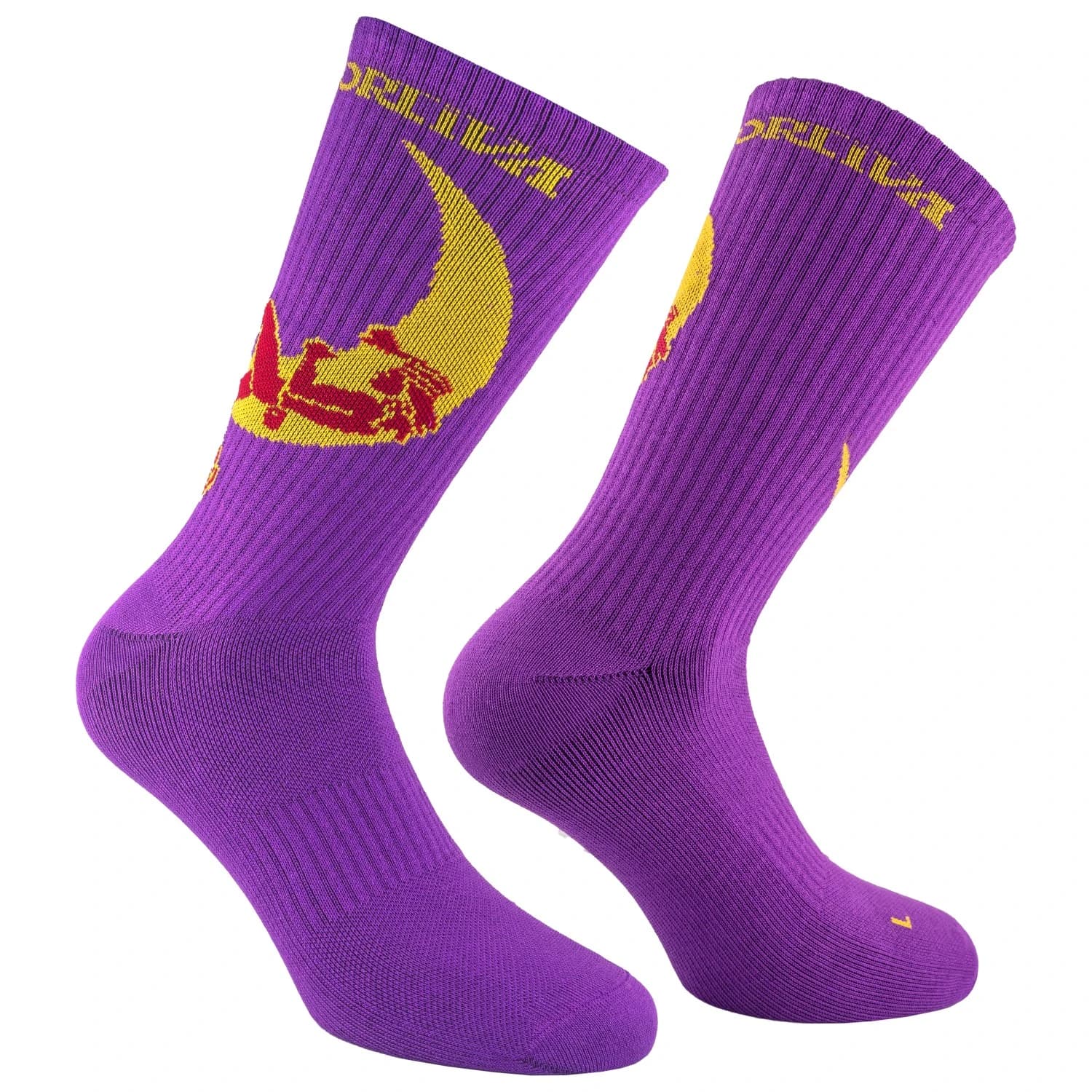 Спортни чорапи La Sportiva Climbing On The Moon Socks Sports socks - Purple / Yellow