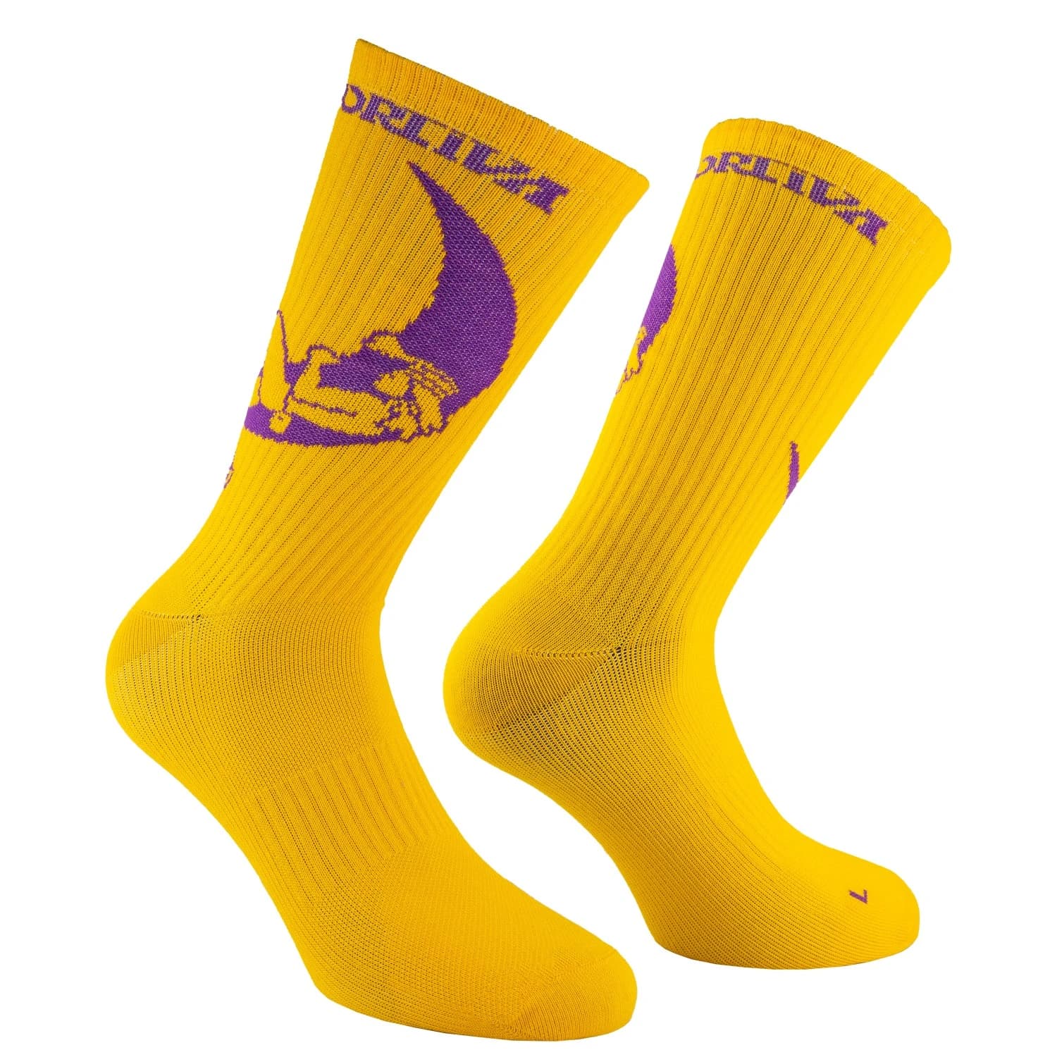 Спортни чорапи La Sportiva Climbing On The Moon Socks Sports socks - Yellow / Purple