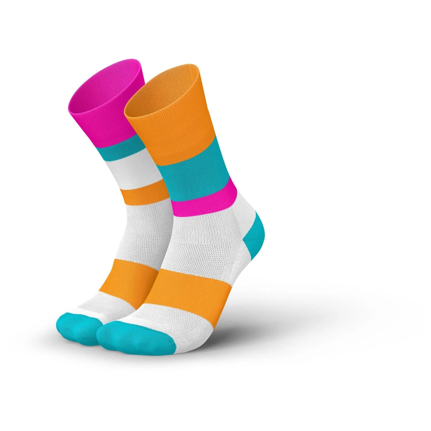 Чорапи за бягане INCYLENCE Running Bands Running socks - Cyan Orange
