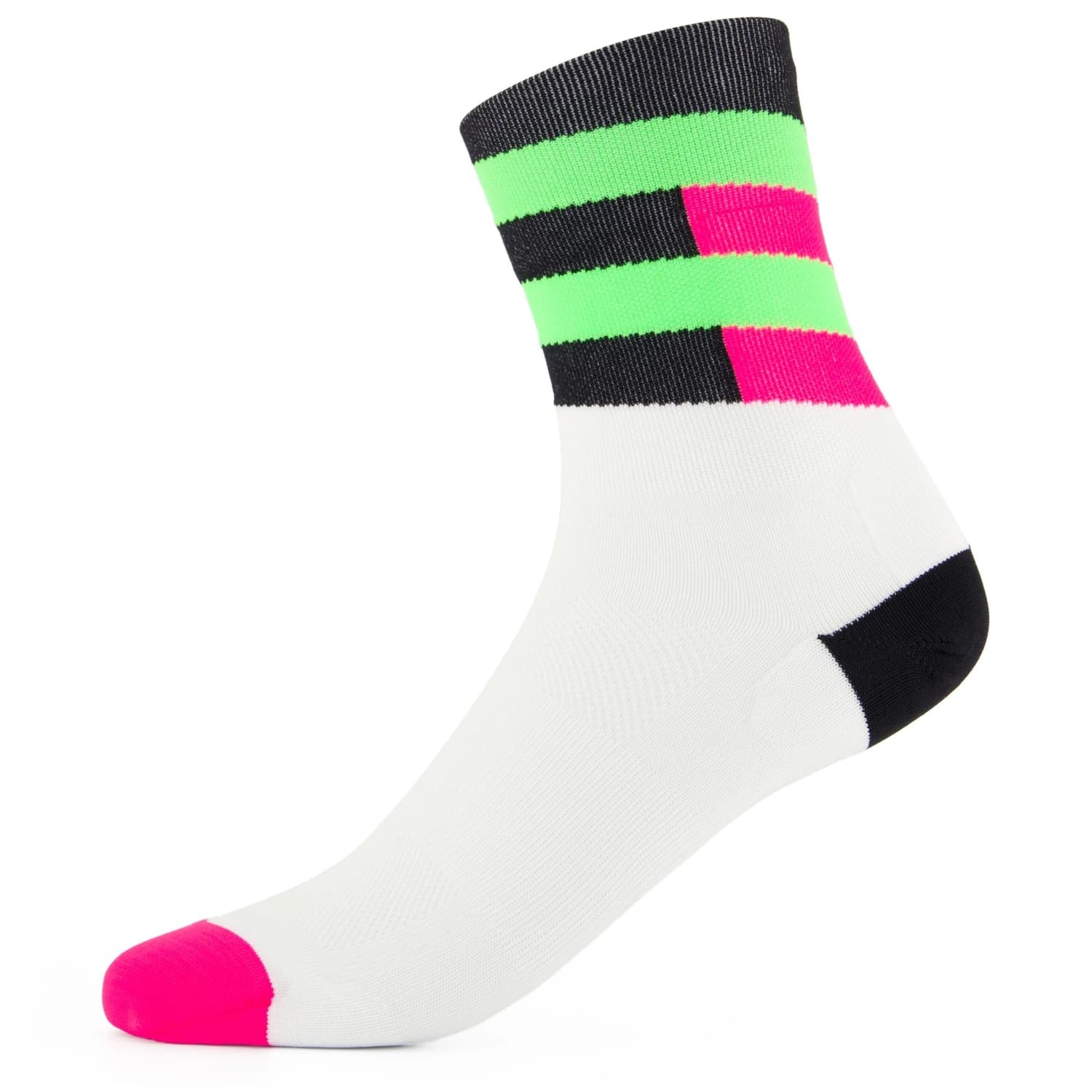Чорапи за бягане INCYLENCE Ultralight Spirals Running socks - Black Green