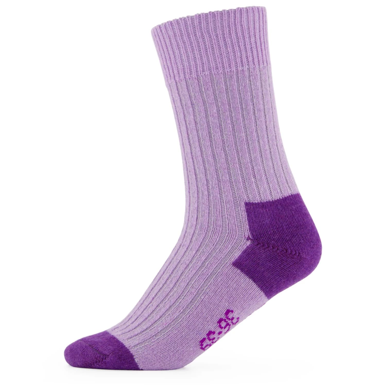 Спортни чорапи Alpacasocks&Co Merino Cashmere Ribbed Crew Sports socks - Fuxia / Purple