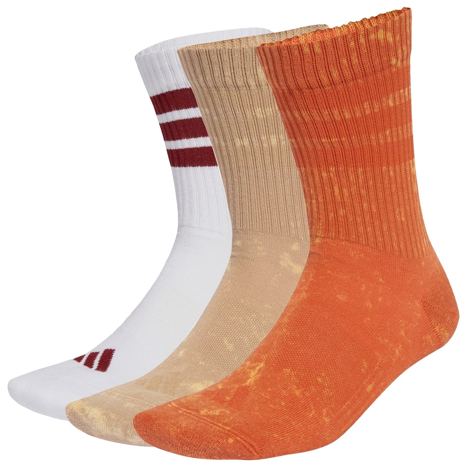 Мъжки спортни чорапи adidas 3-Stripes Concept Crew WSH 3-Pack Sports socks - Fox Orange / Warm Sandstone / White