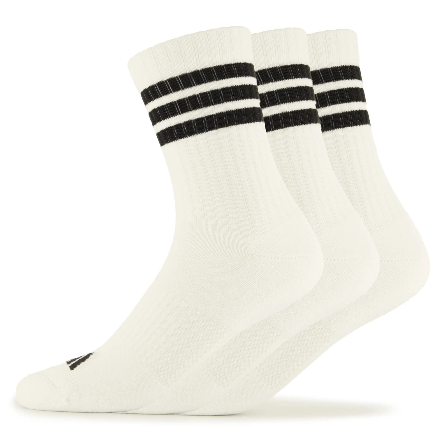 Мъжки спортни чорапи adidas 3-Stripes Essential Concept Crew 3-Pack Sports socks - White / Black / Black
