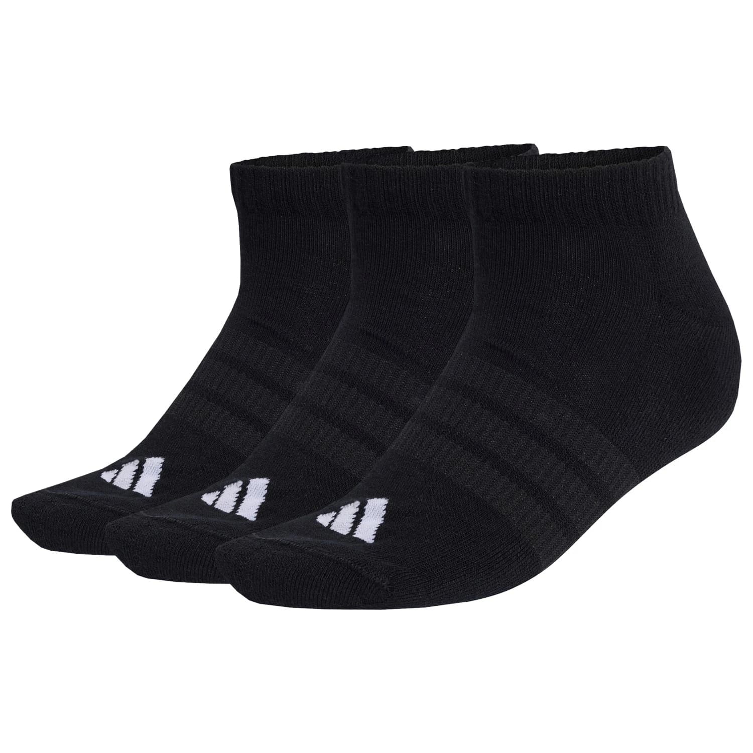 Мъжки спортни чорапи Adidas Cushioned Essential Low Cut 3-Pack Sports socks - Black / Black / White