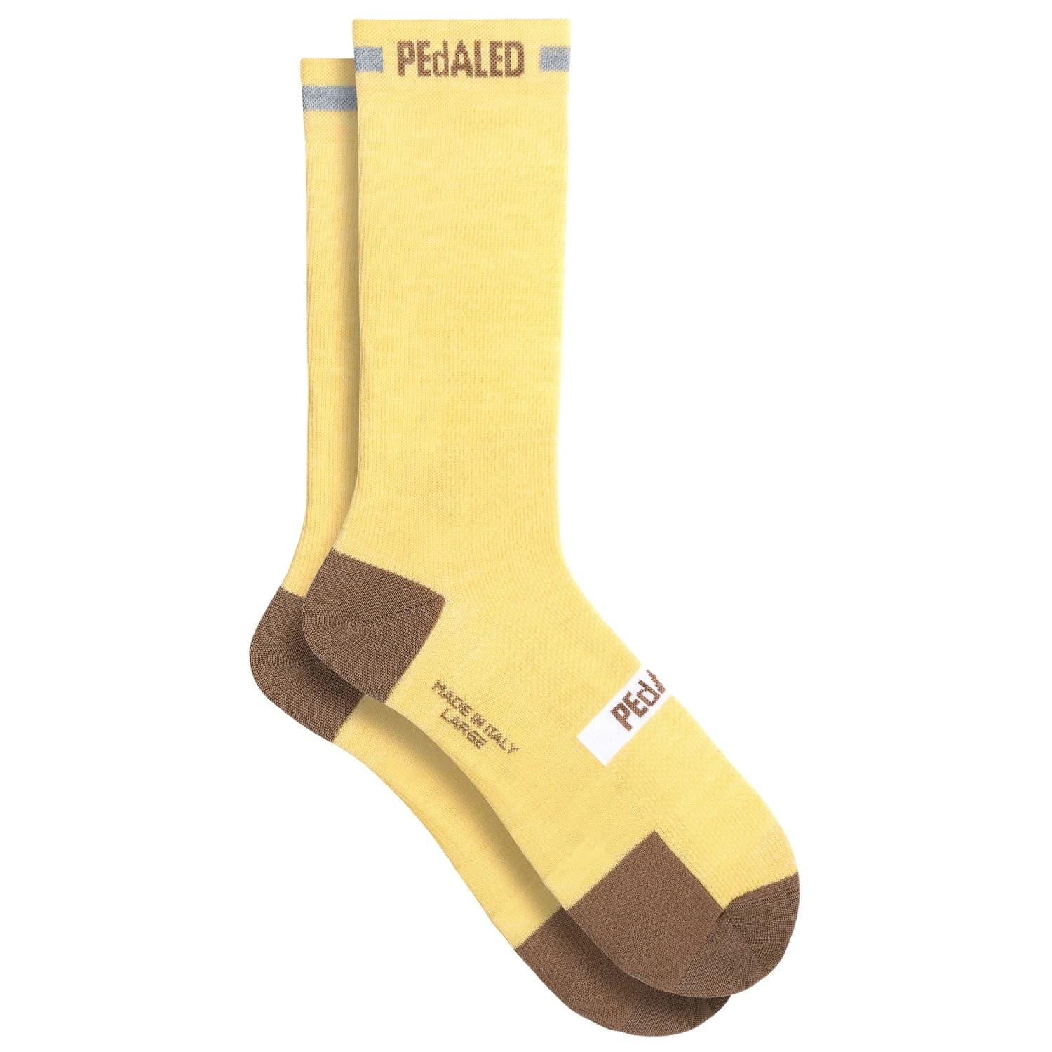 Чорапи за колоездене Pedaled Odyssey Merino Reflective Socks Cycling socks - Light Yellow
