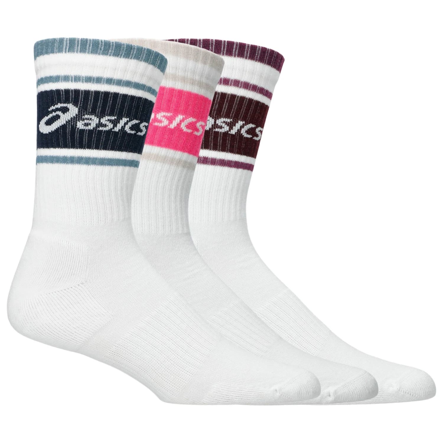 Спортни чорапи Asics Logo Crew Sock Sports socks - Dark Aubergine / Bubblegum / Midnight