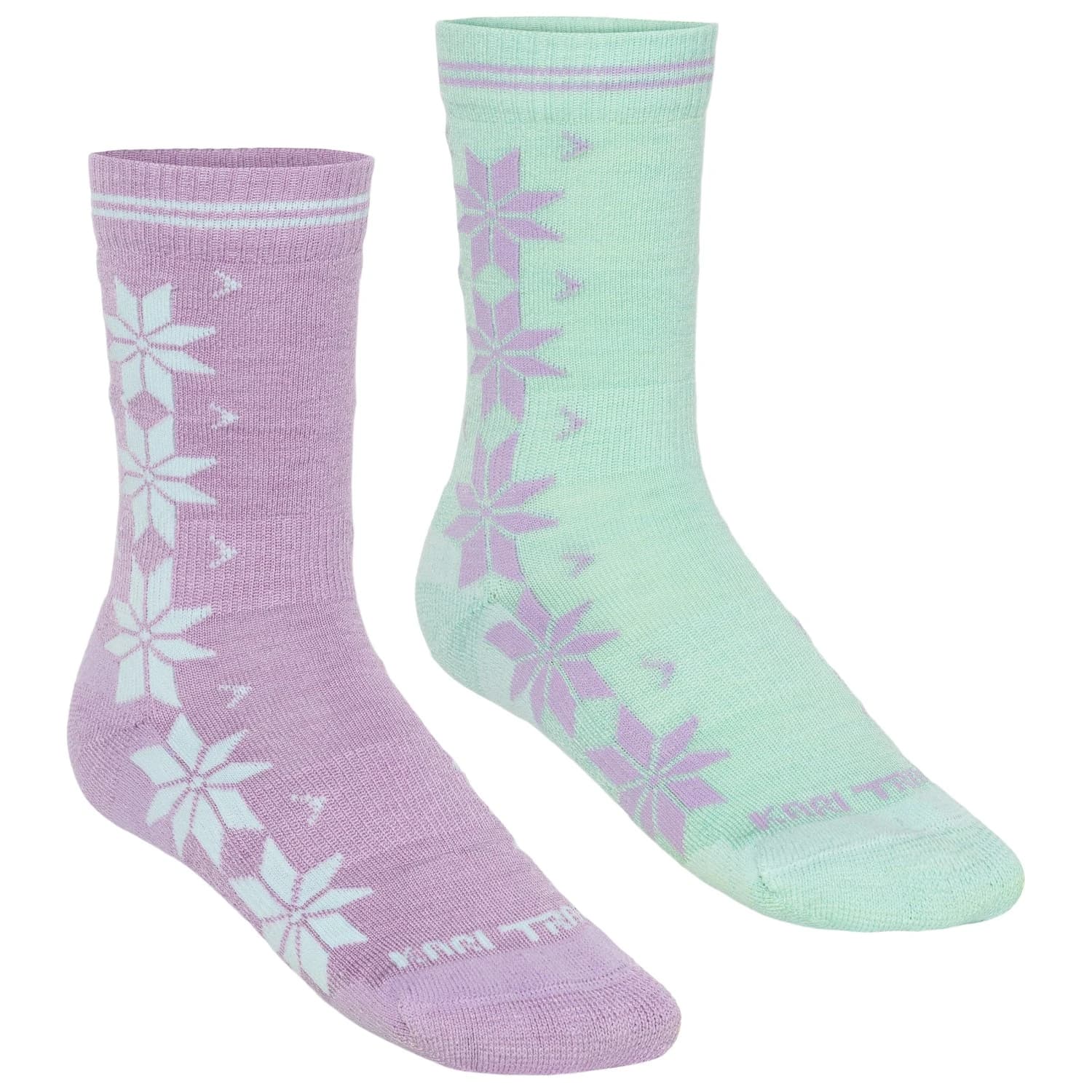 Дамски мериносови чорапи Kari Traa Women's Vinst Sock 2 Pack Merino socks - Jelly Mint