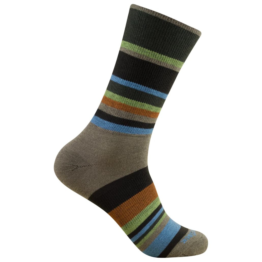 Туристически чорапи Wrightsock Stride Crew Walking socks - Khaki Stripes