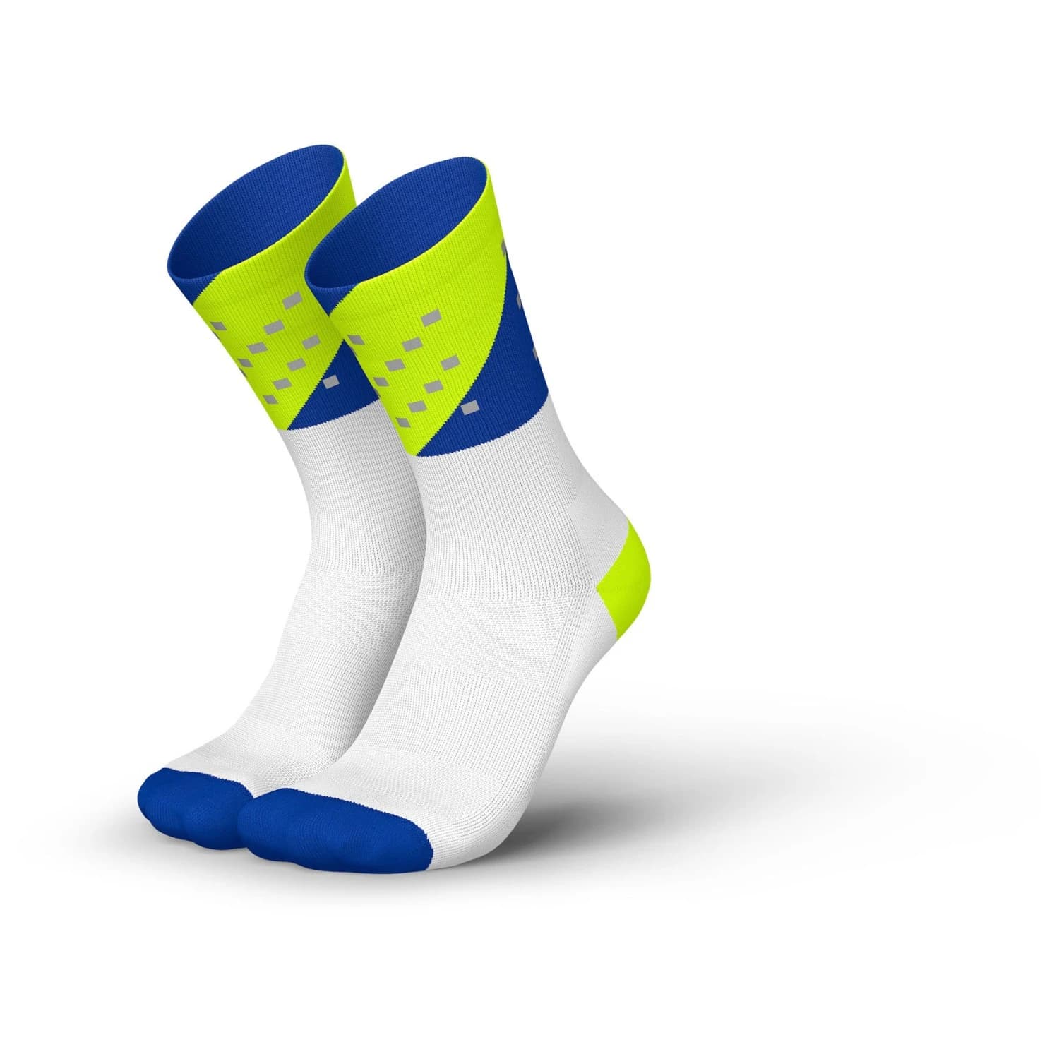 Чорапи за бягане INCYLENCE High-Viz V4 Running socks - Canary Blue