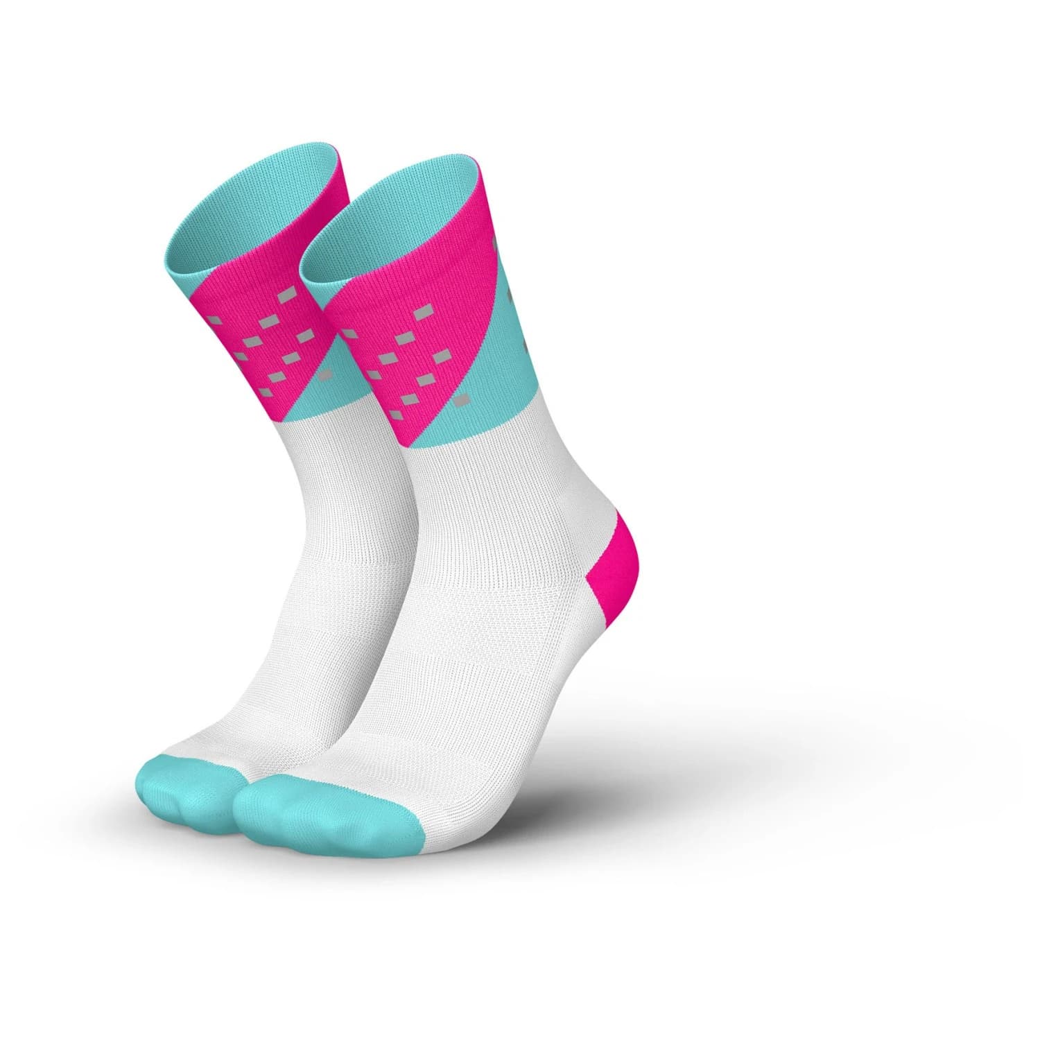 Чорапи за бягане INCYLENCE High-Viz V4 Running socks - Pink Mint