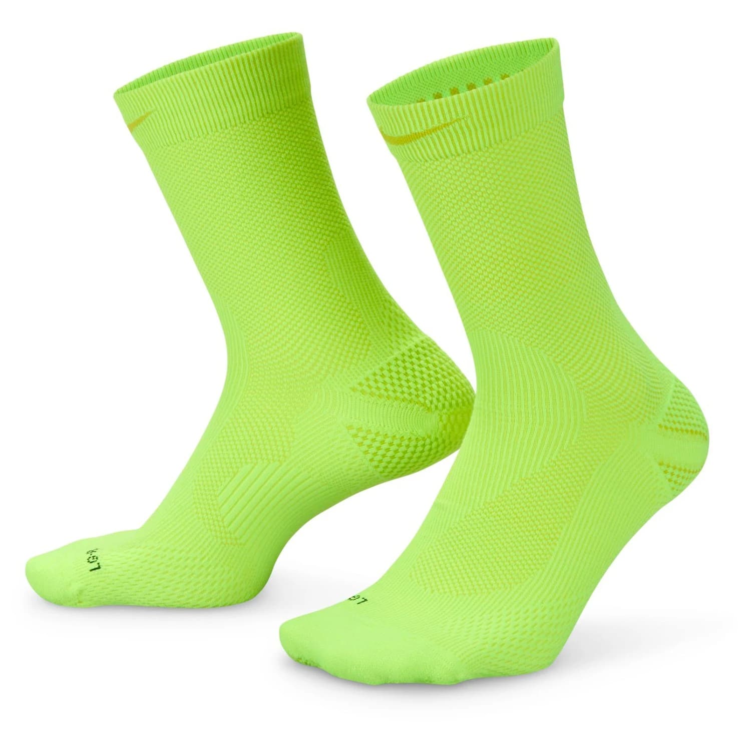 Чорапи за бягане Nike Running Lightweight Crew Socks Running socks - Volt / Bright Cactus / Black / Bright Cactus
