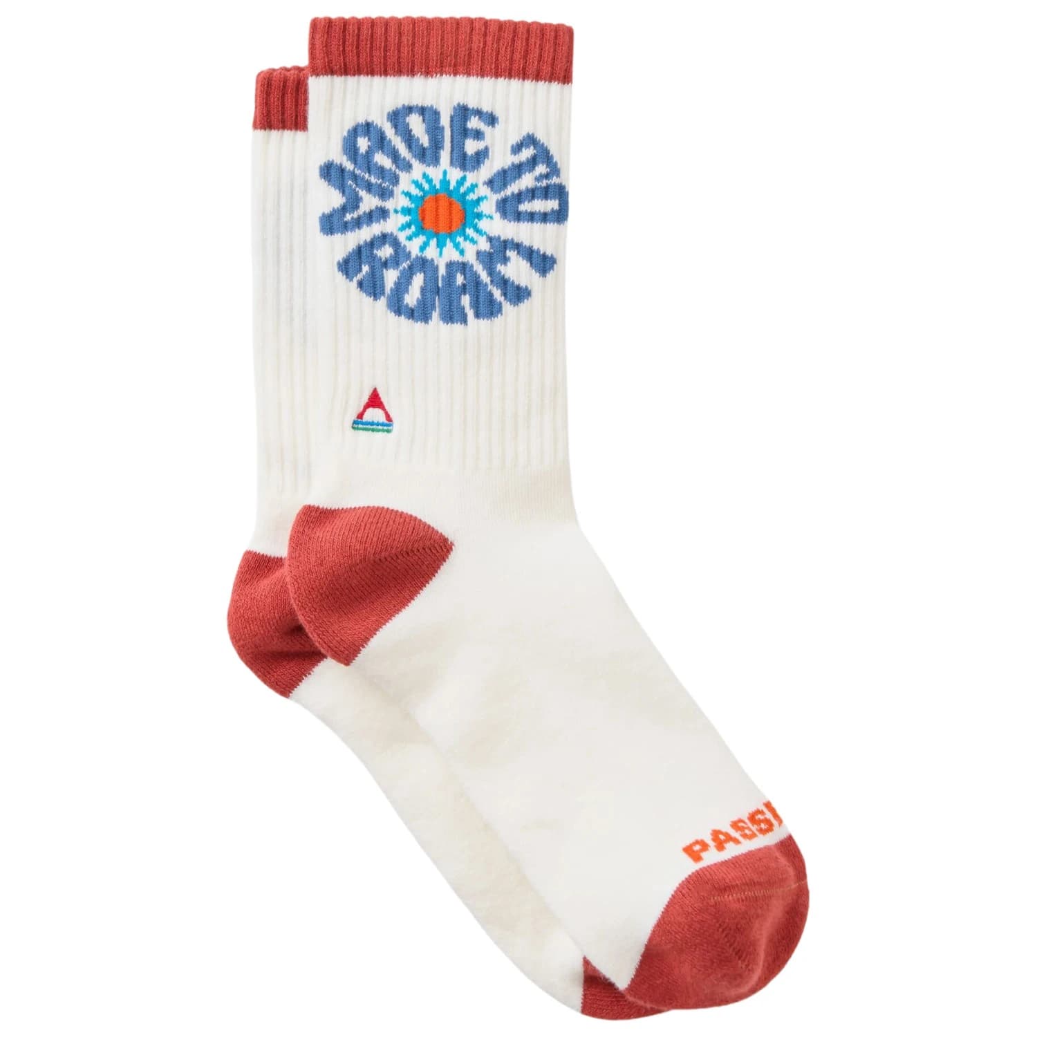 Спортни чорапи Passenger Made To Roam Graphic Crew Socks Sports socks - White Sand