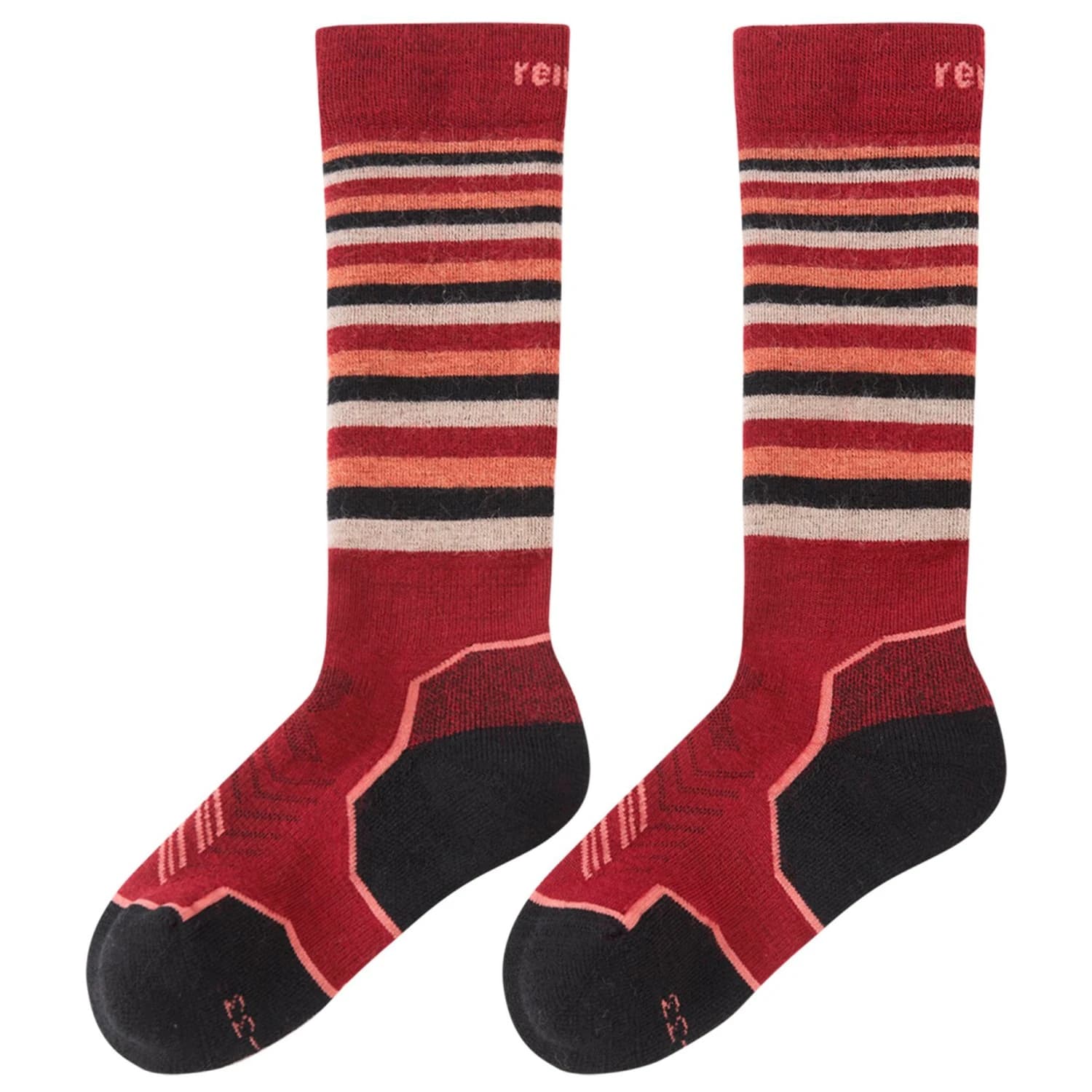 Детски ски чорапи Reima Kid's Socks Suksille Ski socks - Cranberry