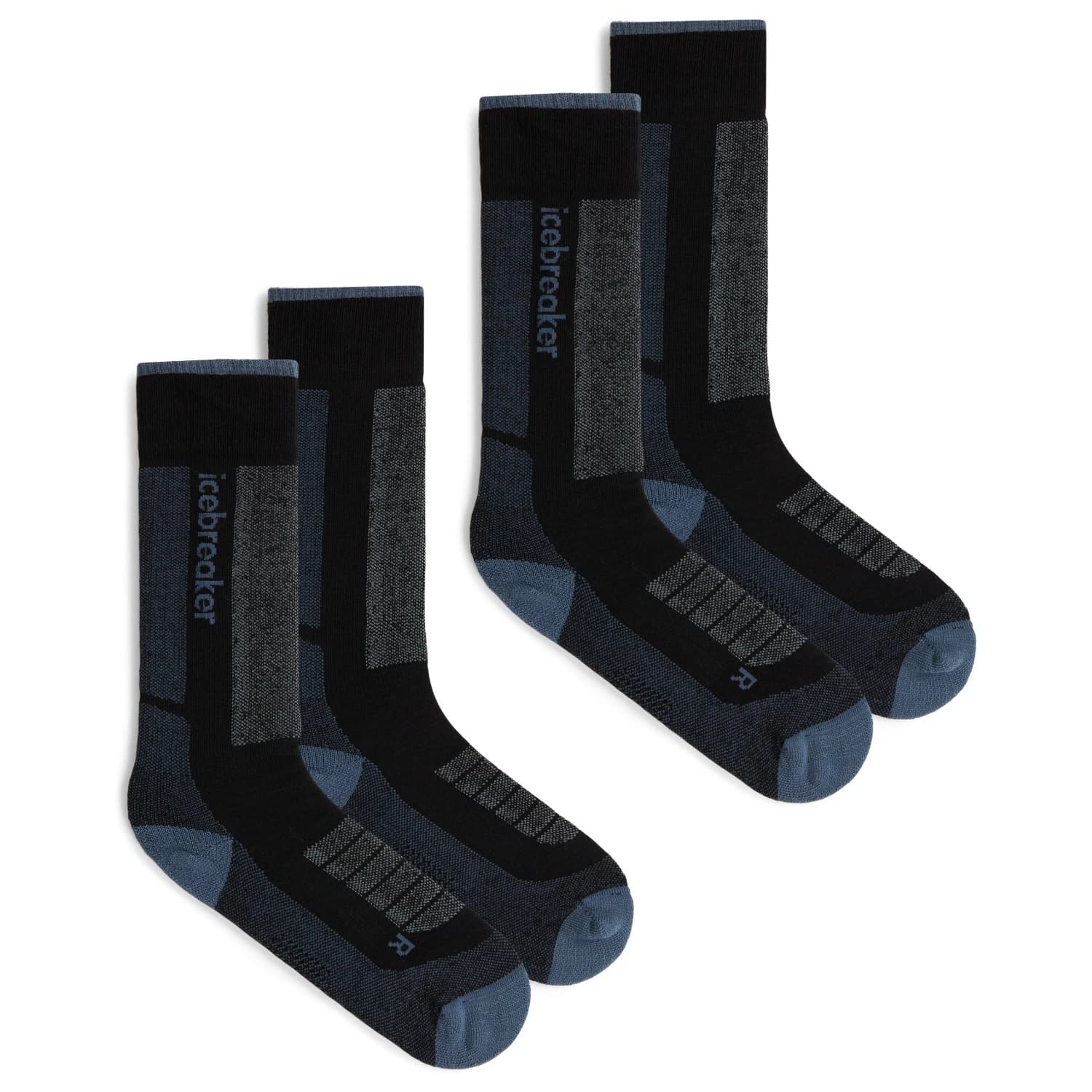 Дамски ски чорапи Icebreaker Women's Merino Blend Ski+ Medium Otc 2 Pack Ski socks - Black / Dawn / Graphite