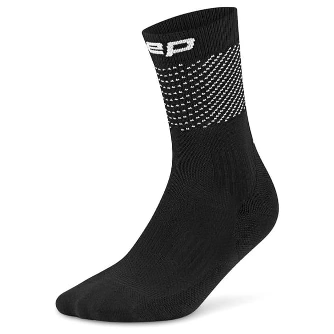 Дамски чорапи за бягане CEP Women's Pro Run Reflective Socks 3.0 Mid Cut Running socks - Black