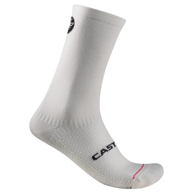 Чорапи за колоездене Castelli Scorpion Logo 20 Thermal Sock Cycling socks - White