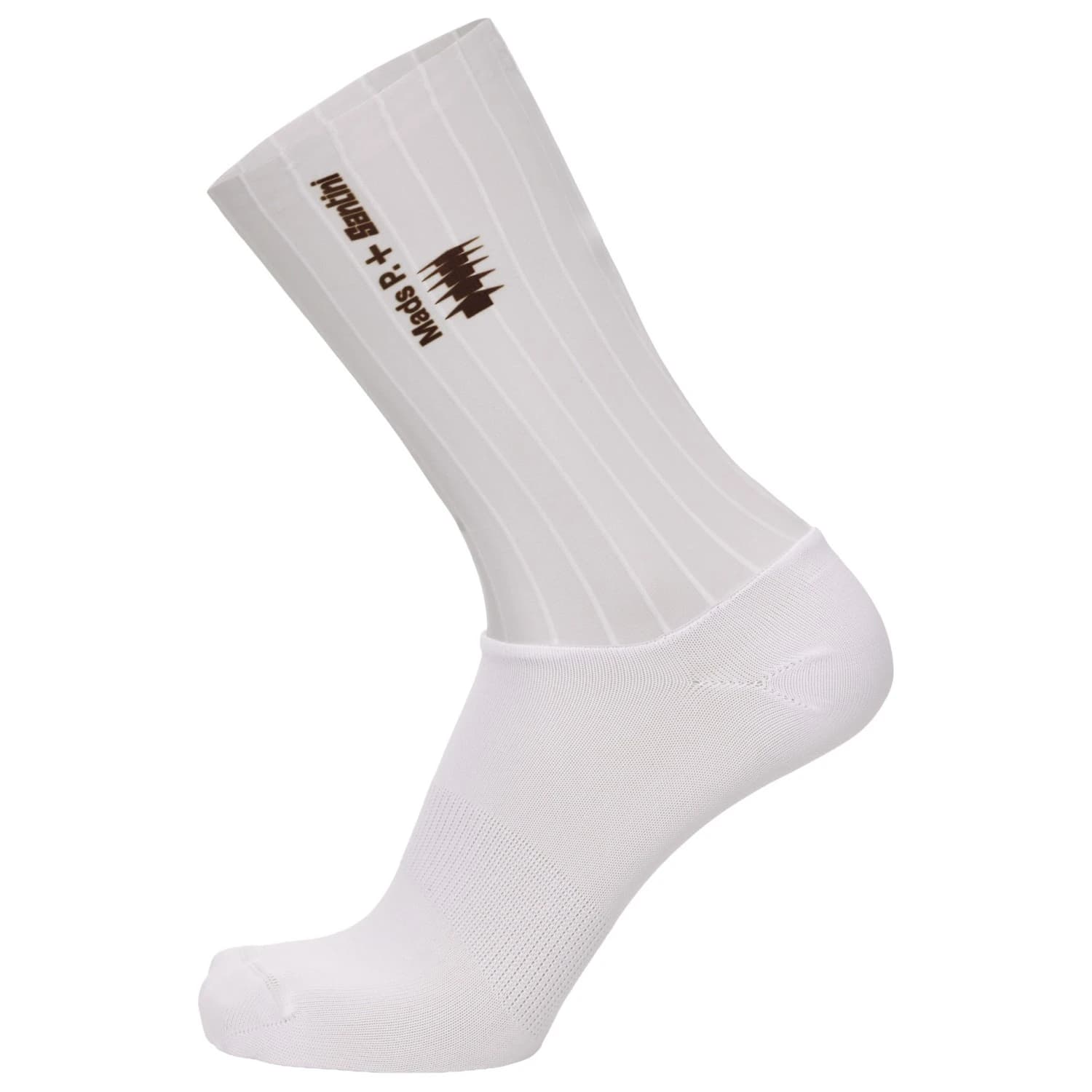 Чорапи за колоездене Santini Mads Pedersen Momentum Series Aero Socks Cycling socks - Off White