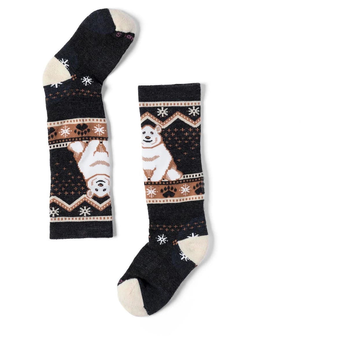 Детски ски чорапи Smartwool Kid's Winter Full Cushion Polar Bear OTC Ski socks - Charcoal