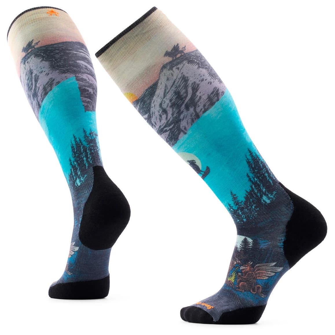 Ски чорапи Smartwool Ski Targeted Cushion Winter Phase Print Ski socks - Purple Dawn