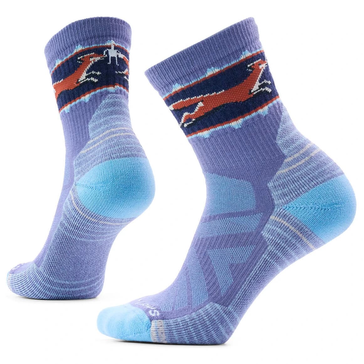 Дамски туристически чорапи Smartwool Women's Hike Light Cushion Fox Meadow Mid Crew Walking socks - Nightfall Blue