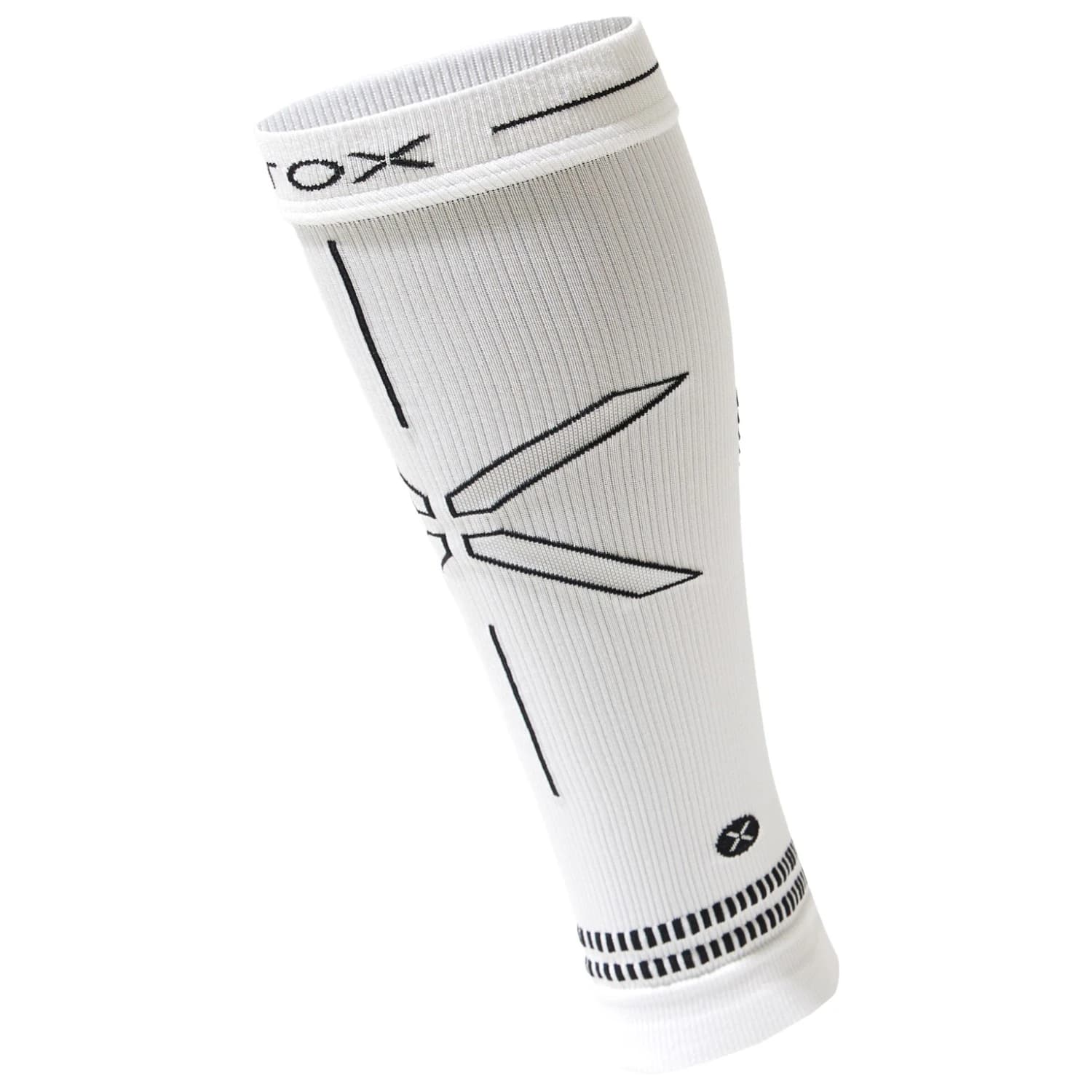 Мъжки чорапи за бягане STOX Energy Socks Running Calf Sleeves Leg warmers - White / Black