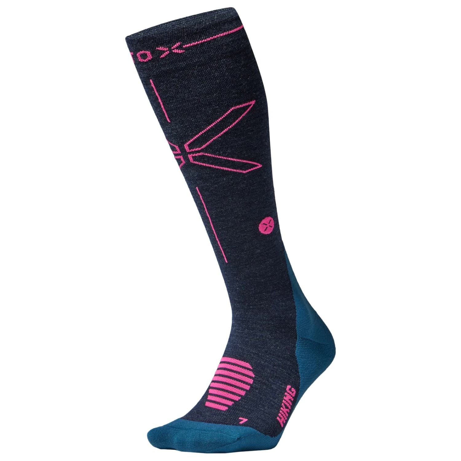 Дамски мериносови чорапи Stox energy socks Women's Hiking Merino Socks - Dark Blue / Pink
