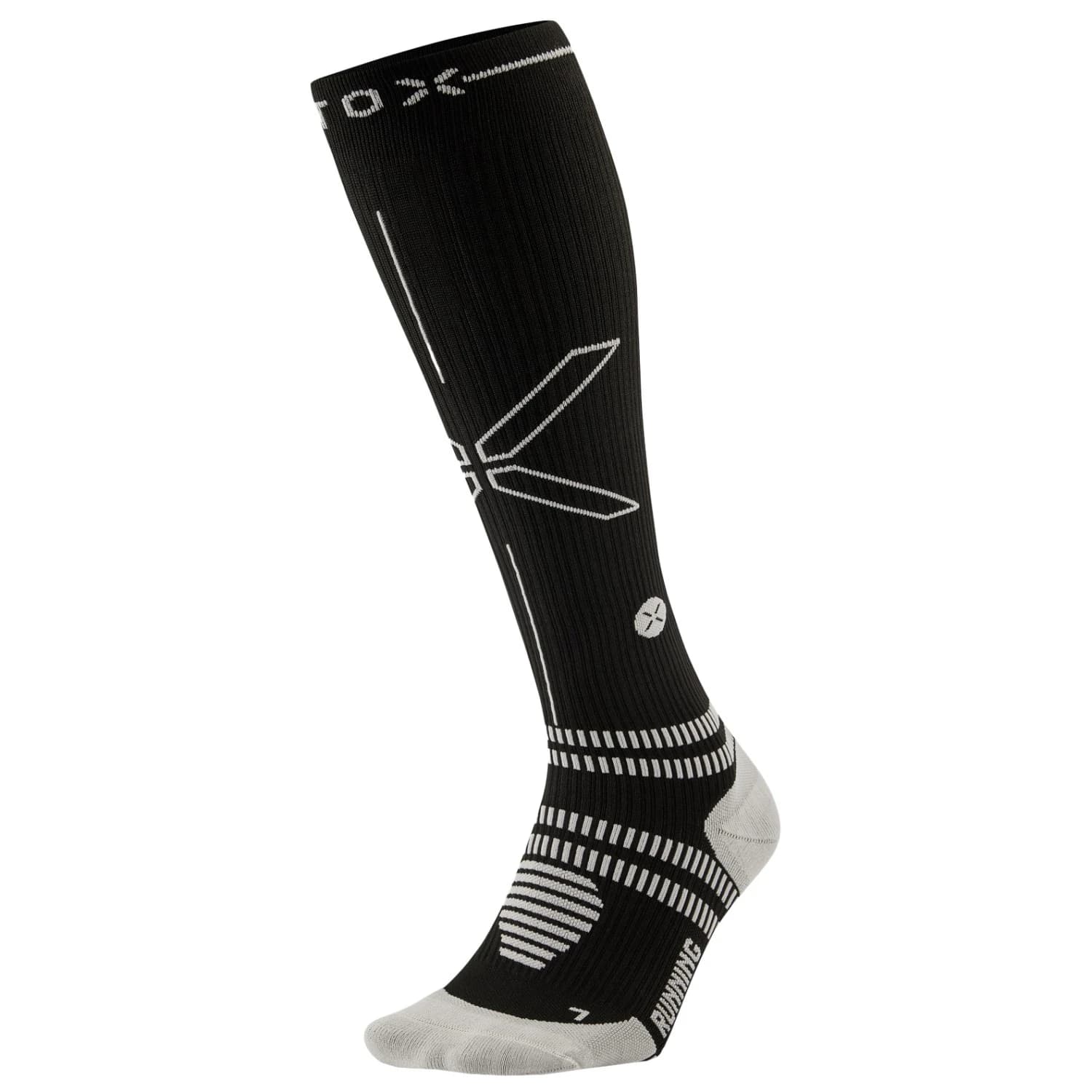 Дамски чорапи за бягане STOX Energy Socks Women's Running Socks - Black / Light Grey