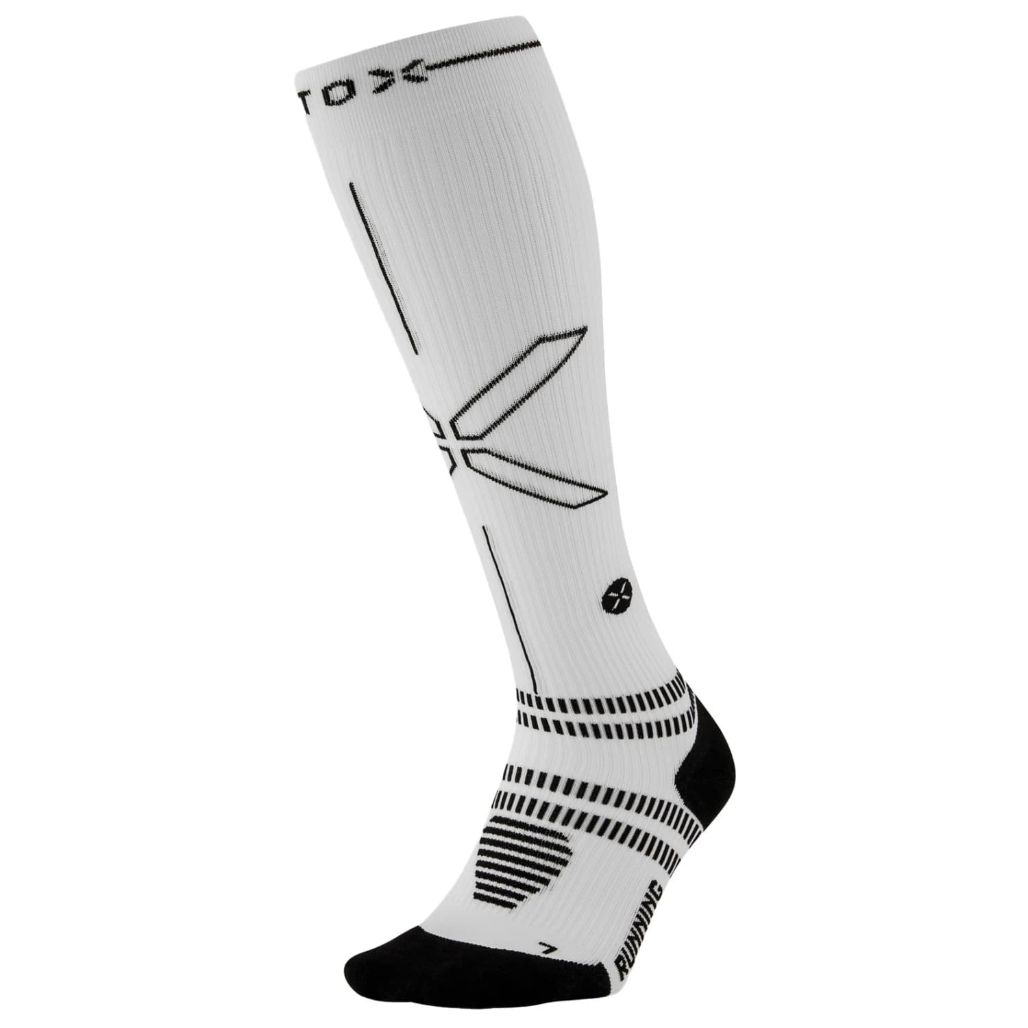 Дамски чорапи за бягане STOX Energy Socks Women's Running Socks - White / Black